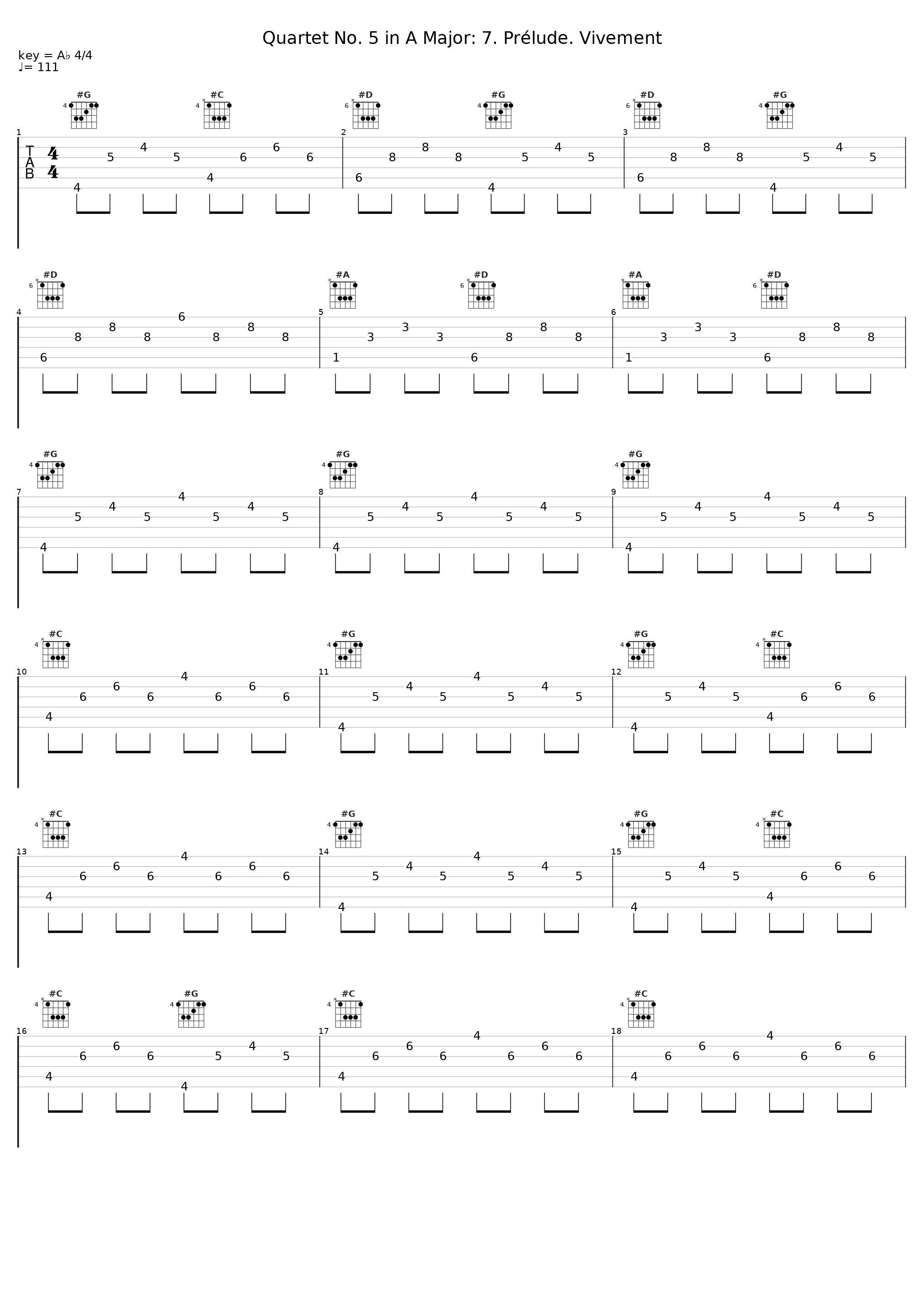 Quartet No. 5 in A Major: 7. Prélude. Vivement_Ensemble Melante_1