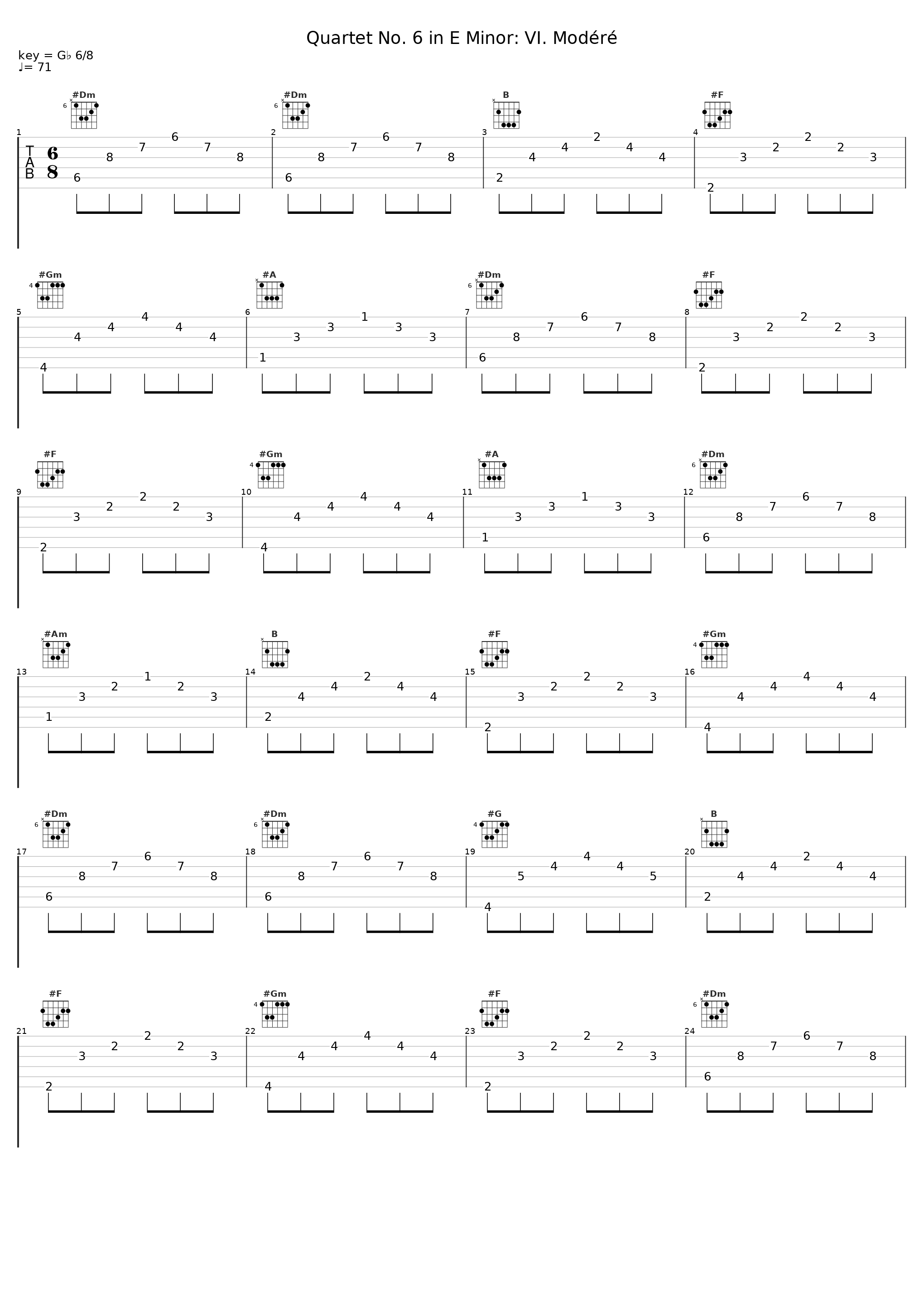 Quartet No. 6 in E Minor: VI. Modéré_Ensemble Melante_1