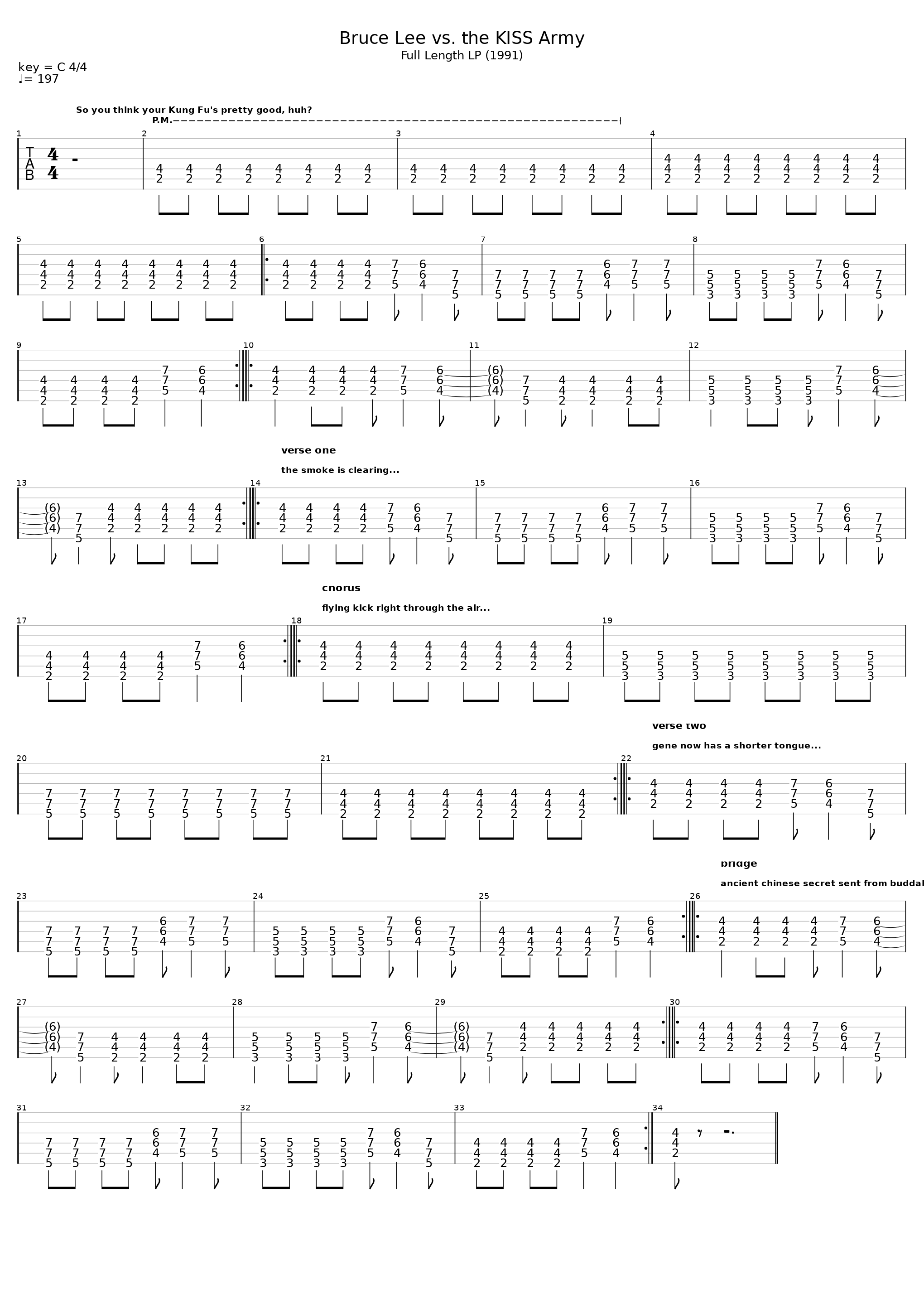 Bruce Lee Vs The Kiss Army_Guttermouth_1
