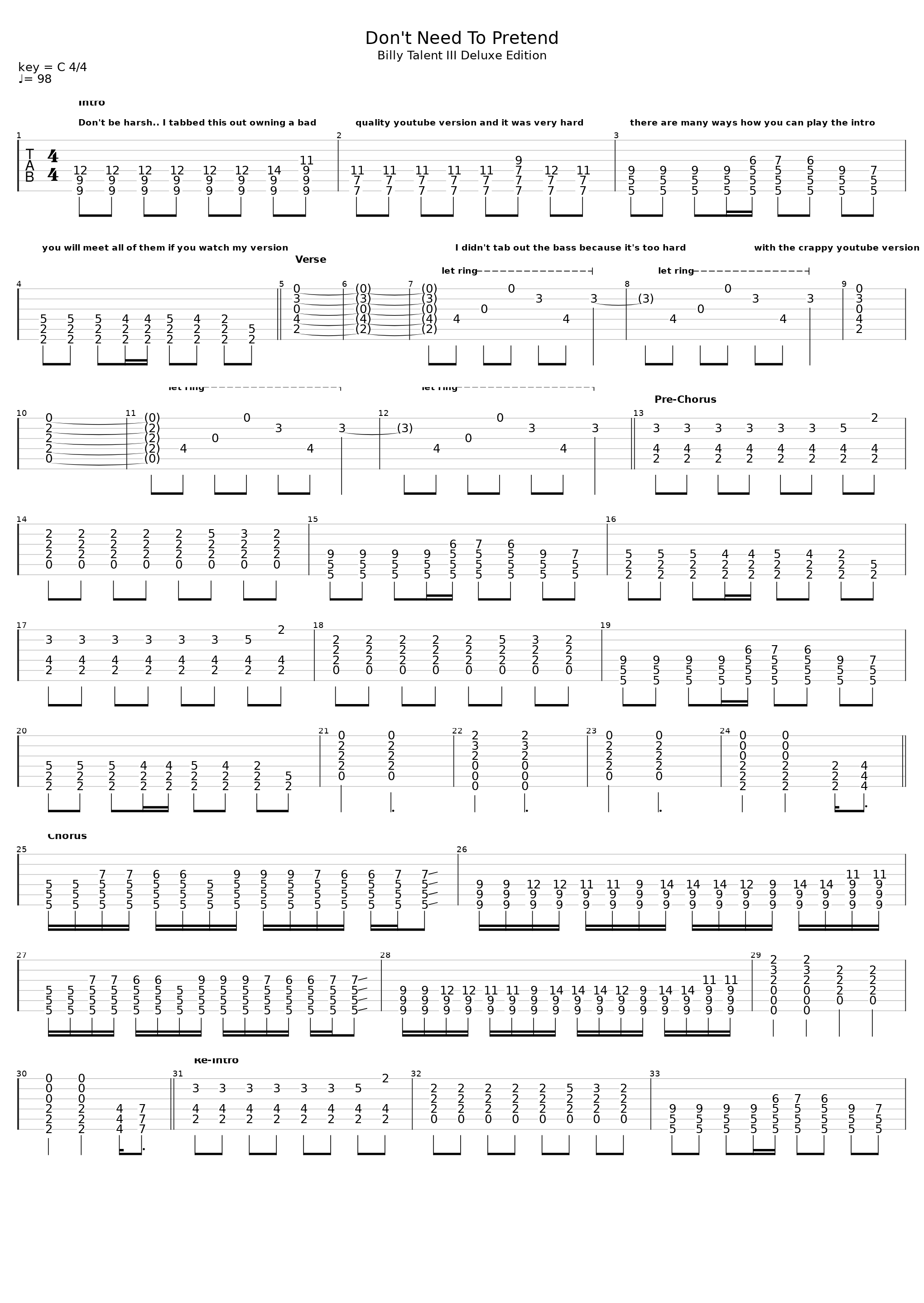 Don't Need To Pretend_Billy Talent_1