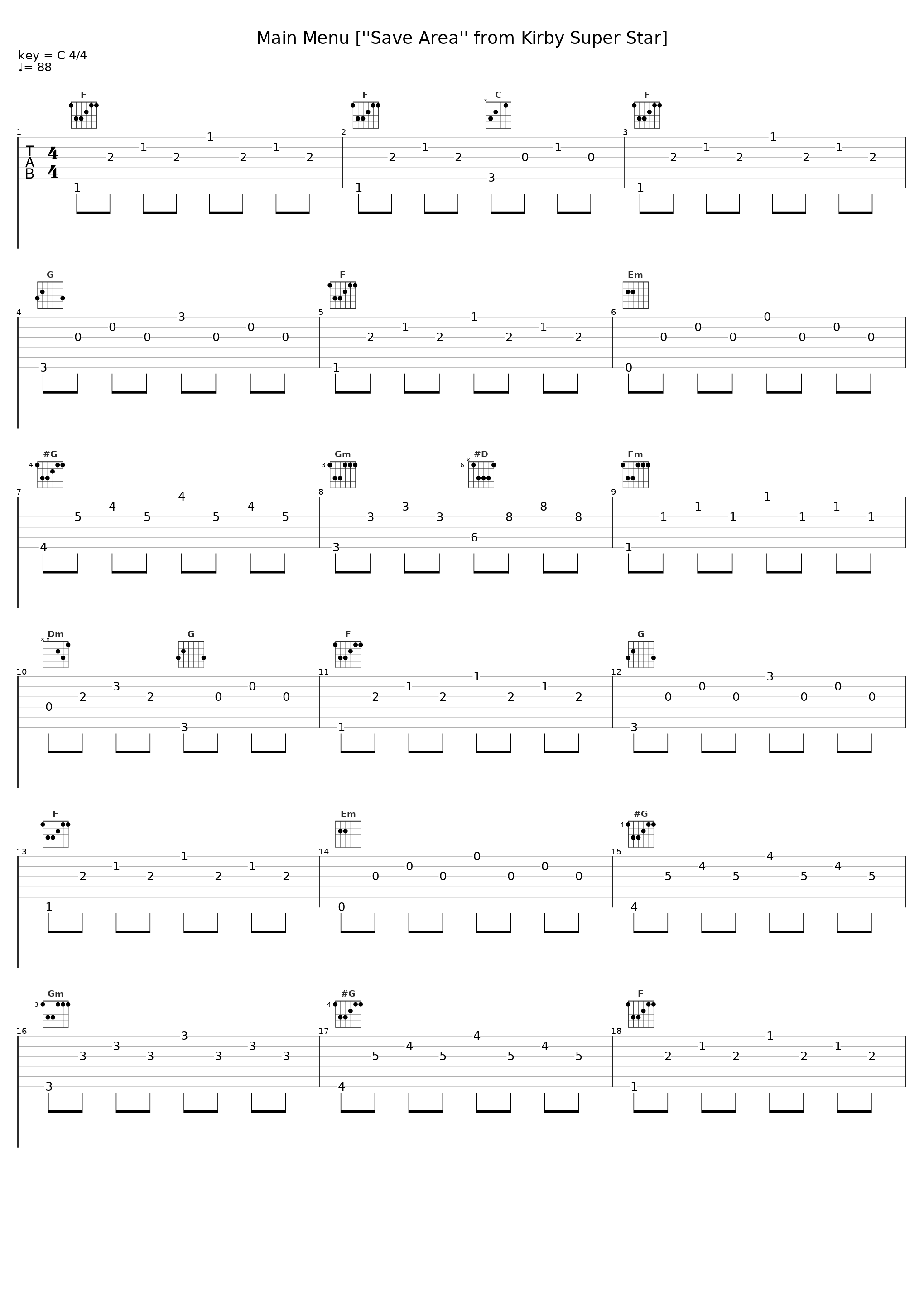 Main Menu [''Save Area'' from Kirby Super Star]_石川淳,安藤浩和_1