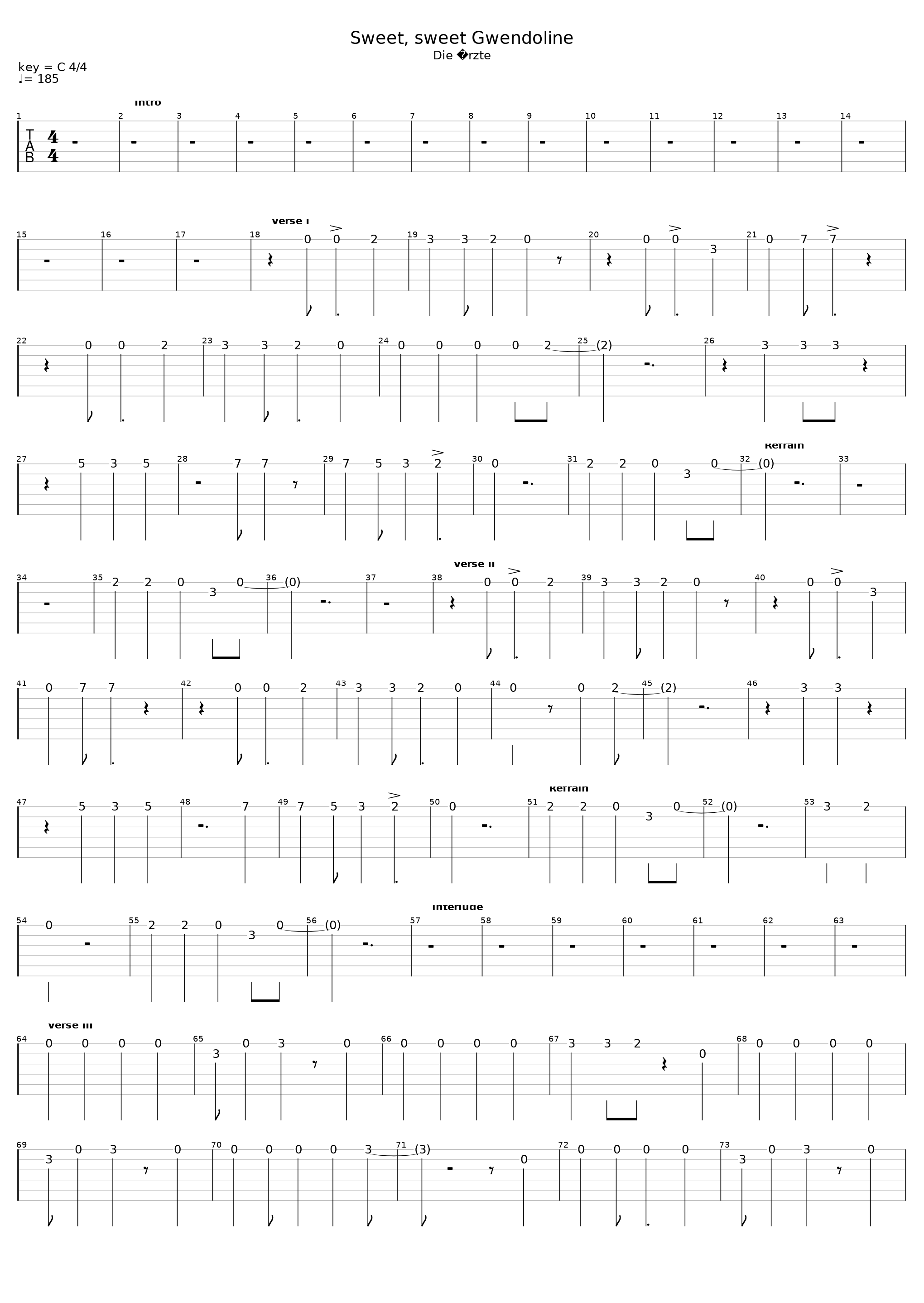 Sweet Sweet Gwendoline_Die Ärzte_1