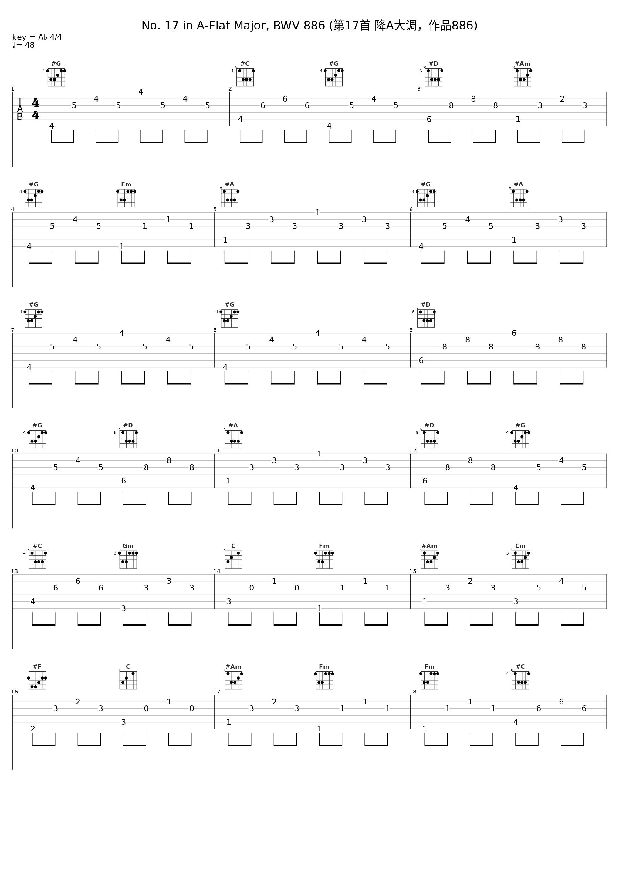 No. 17 in A-Flat Major, BWV 886 (第17首 降A大调，作品886)_Jenő Jandó_1