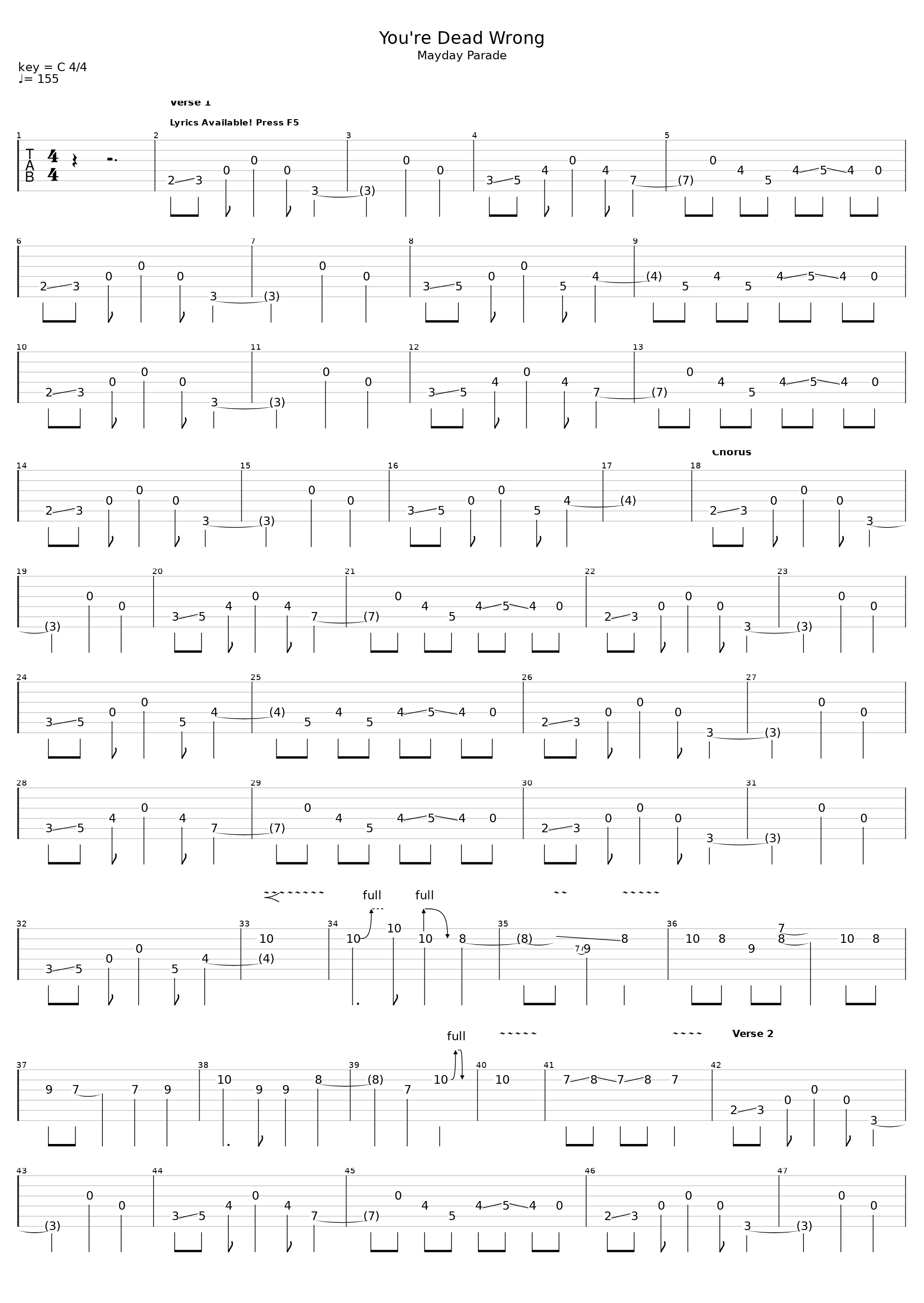 You're Dead Wrong_Mayday Parade_1