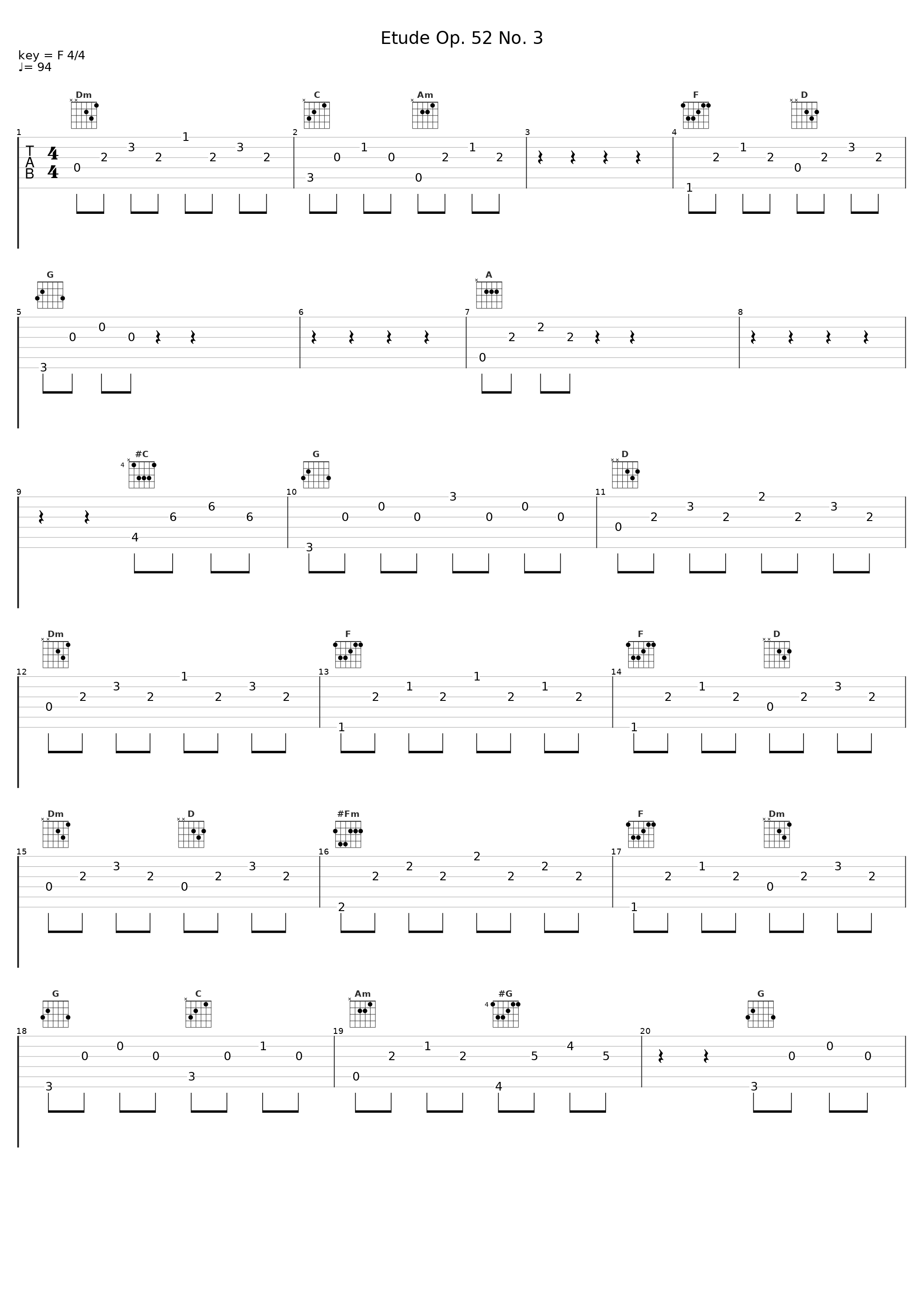 Etude Op. 52 No. 3_Sergei Prokofiev_1