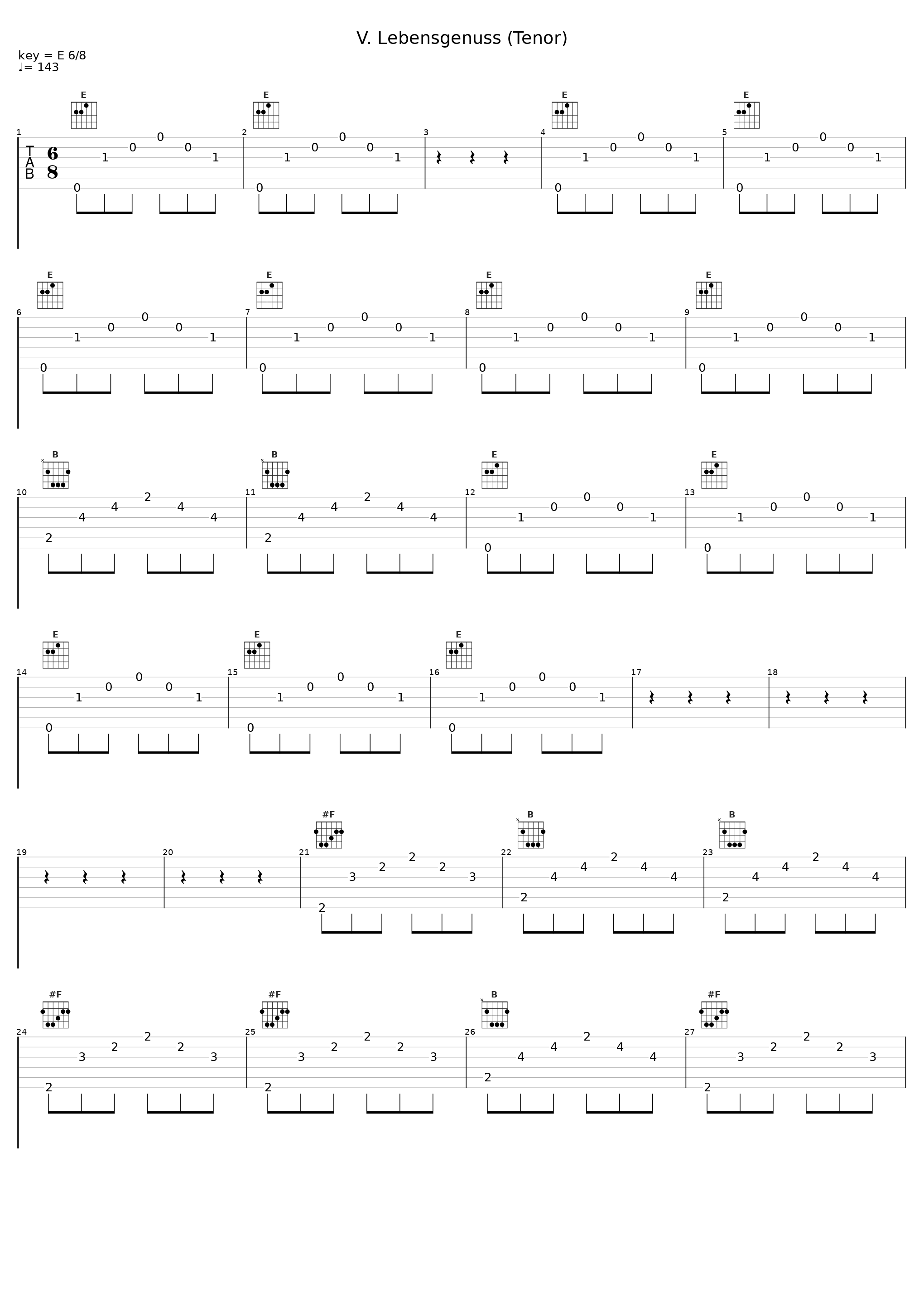 V. Lebensgenuss (Tenor)_Peter Schreier,Walter Olbertz,Gisela Franke_1