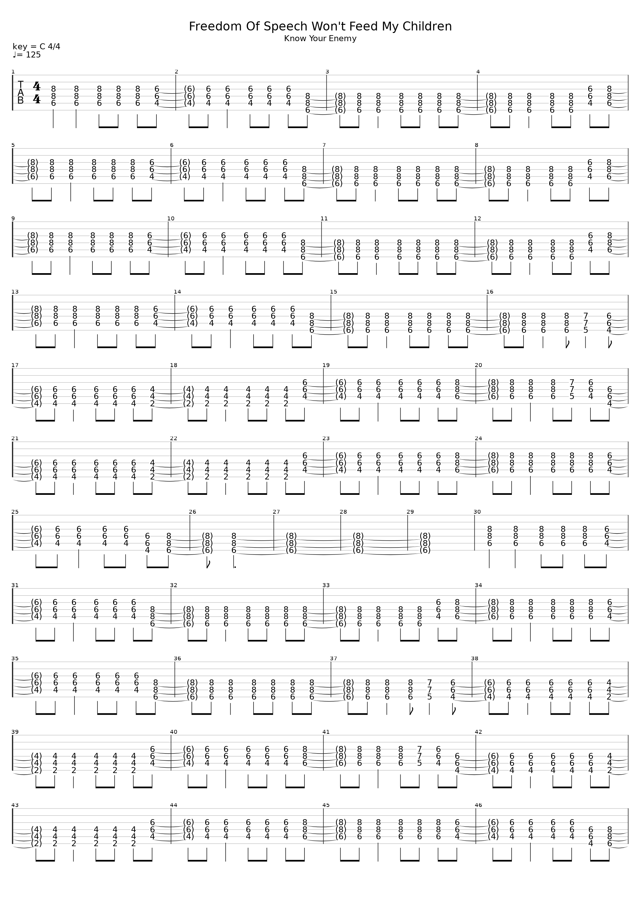 Freedom Of Speech Won't Feed My Children_Manic Street Preachers_1