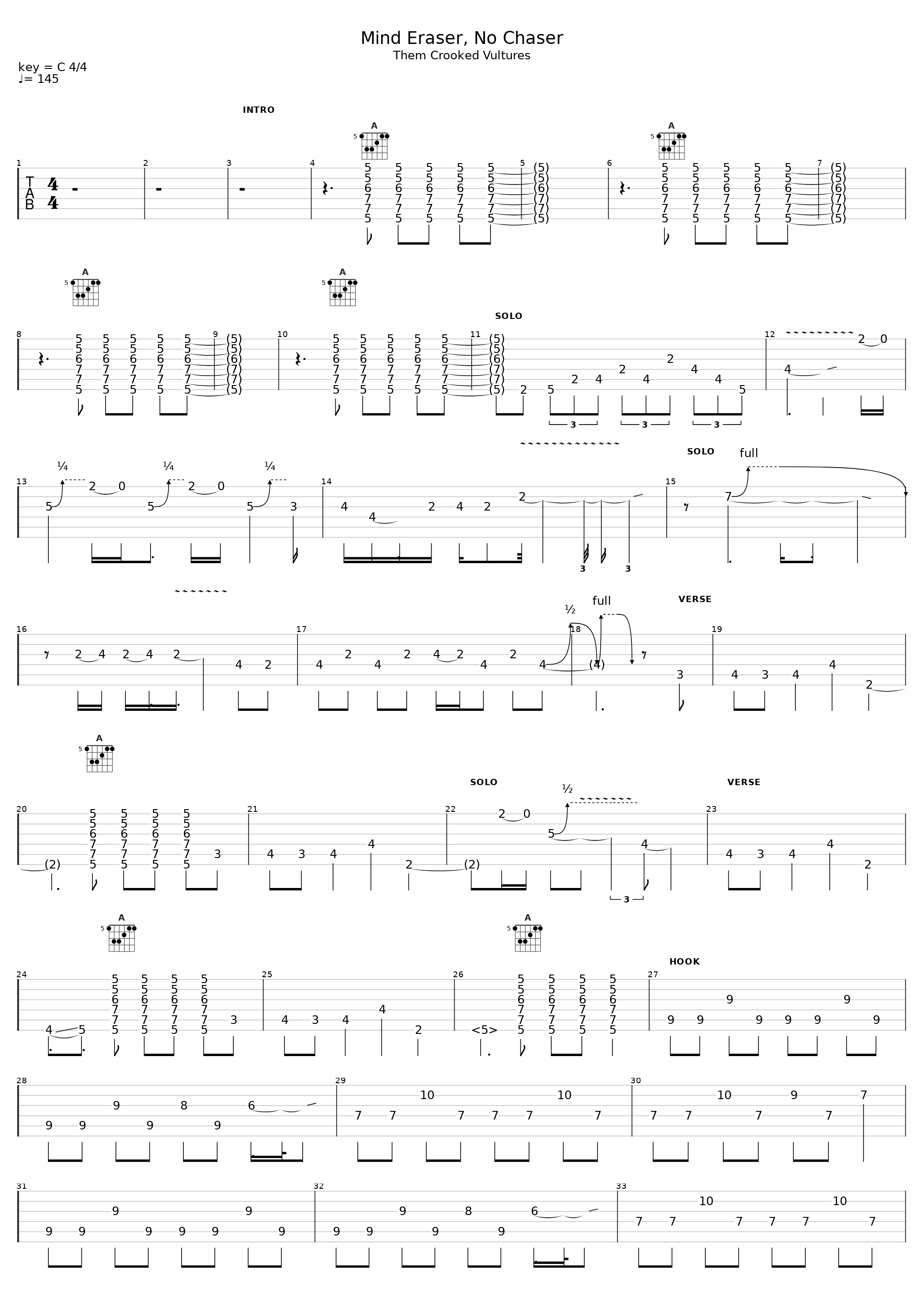 Mind Eraser, No Chaser (Rocksmith)_Them Crooked Vultures_1