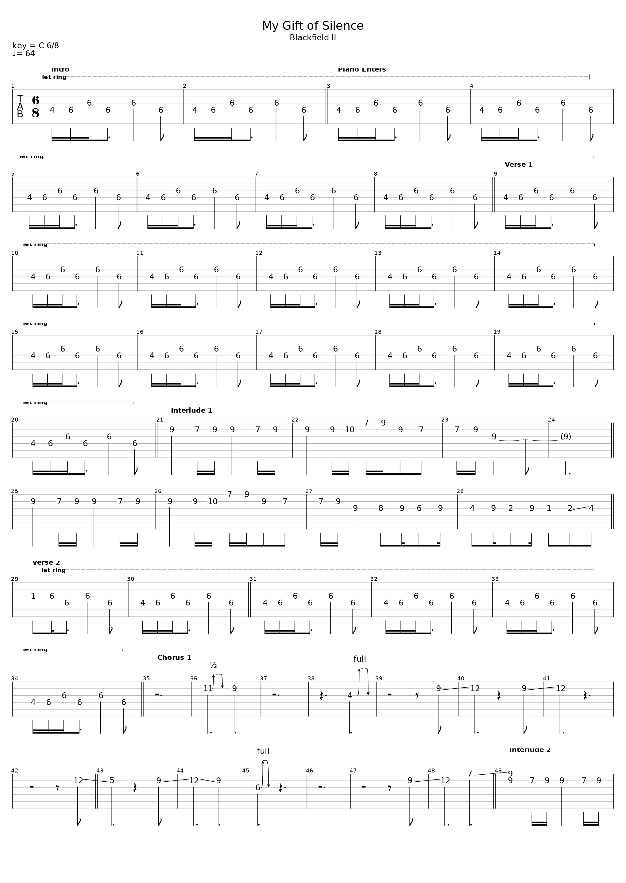 My Gift Of Silence_Blackfield_1