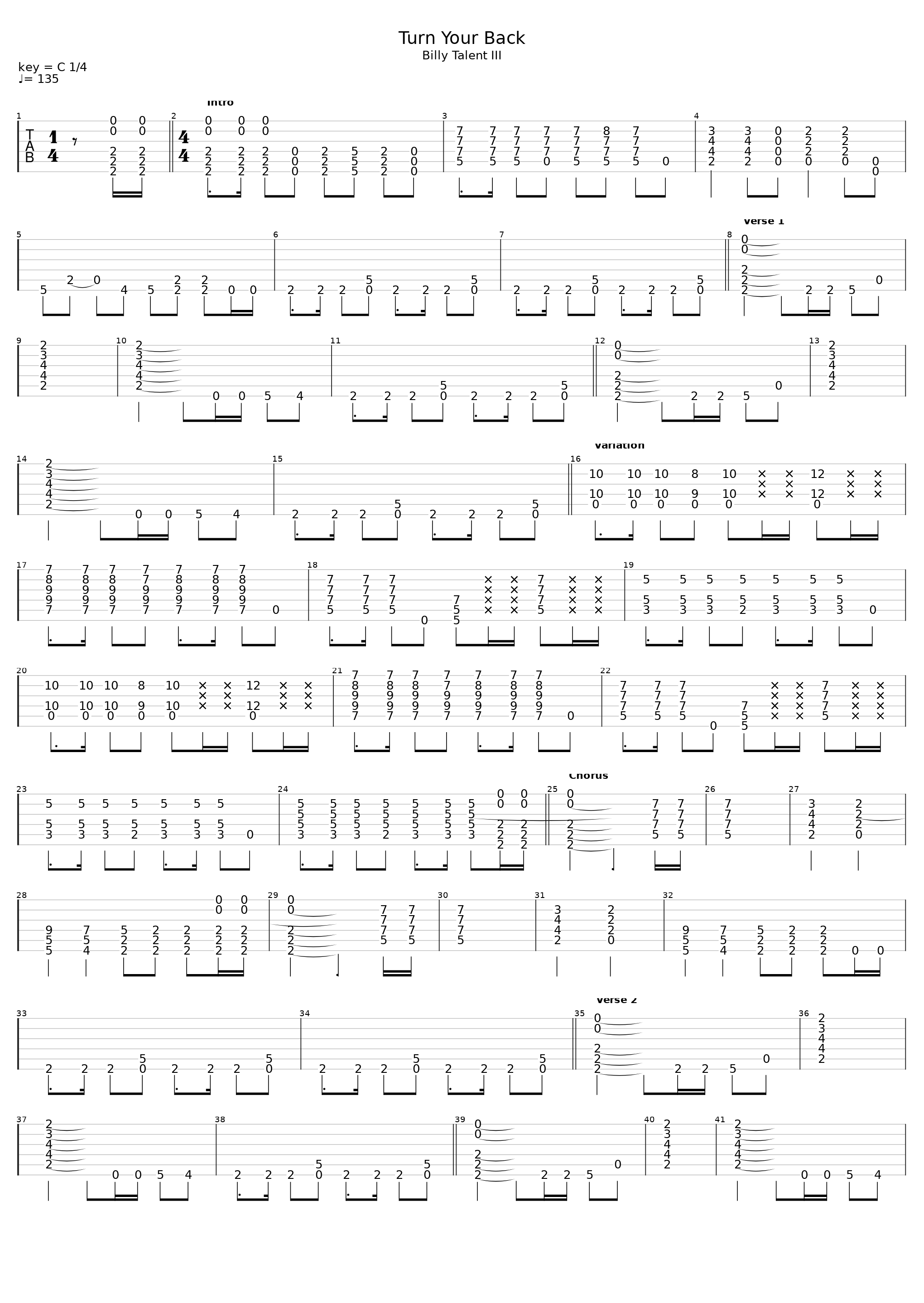 Turn Your Back_Billy Talent_1