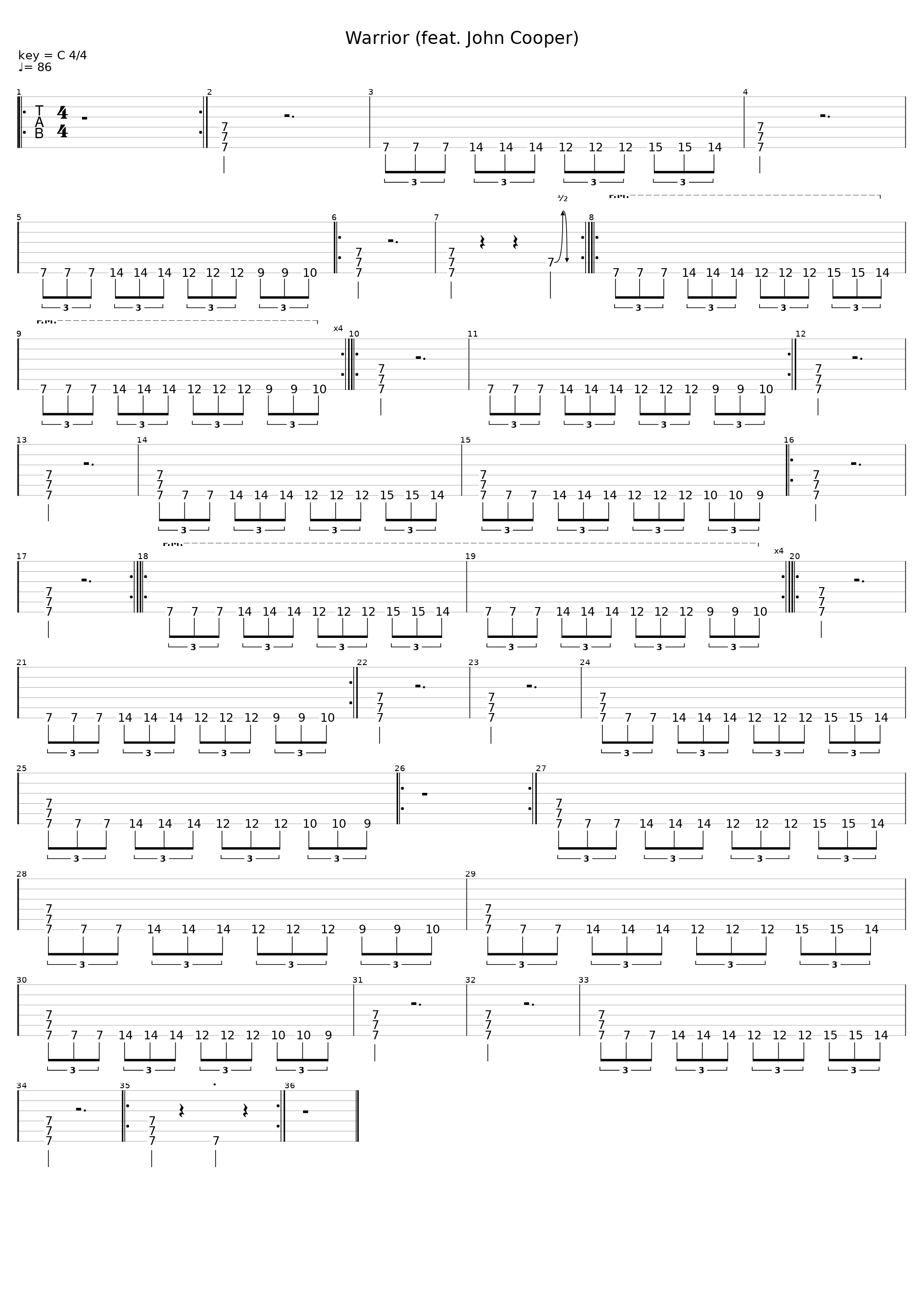 Warrior (feat. John Cooper)_Ledger_1