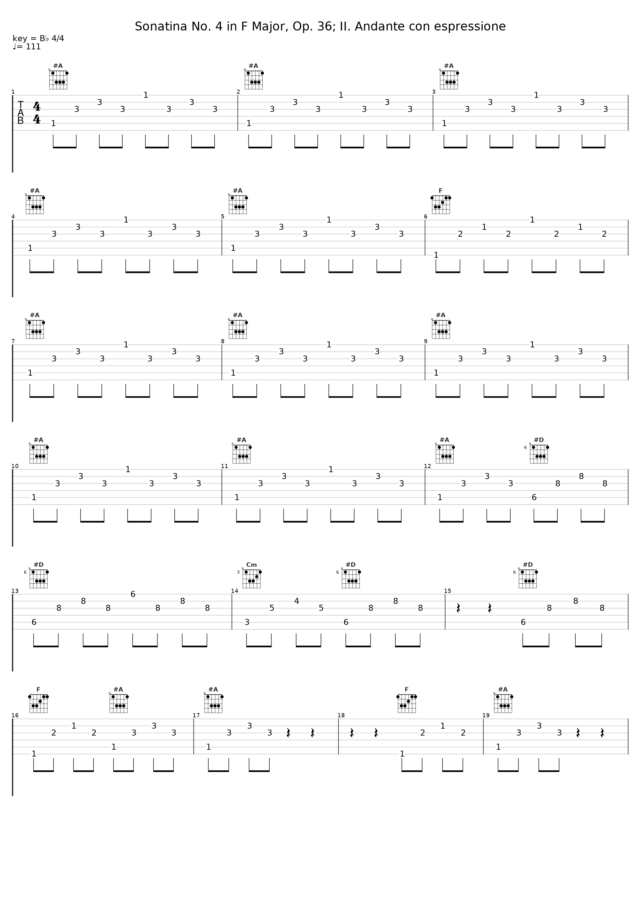 Sonatina No. 4 in F Major, Op. 36; II. Andante con espressione_Muzio Clementi,Fernando Marín Vega_1