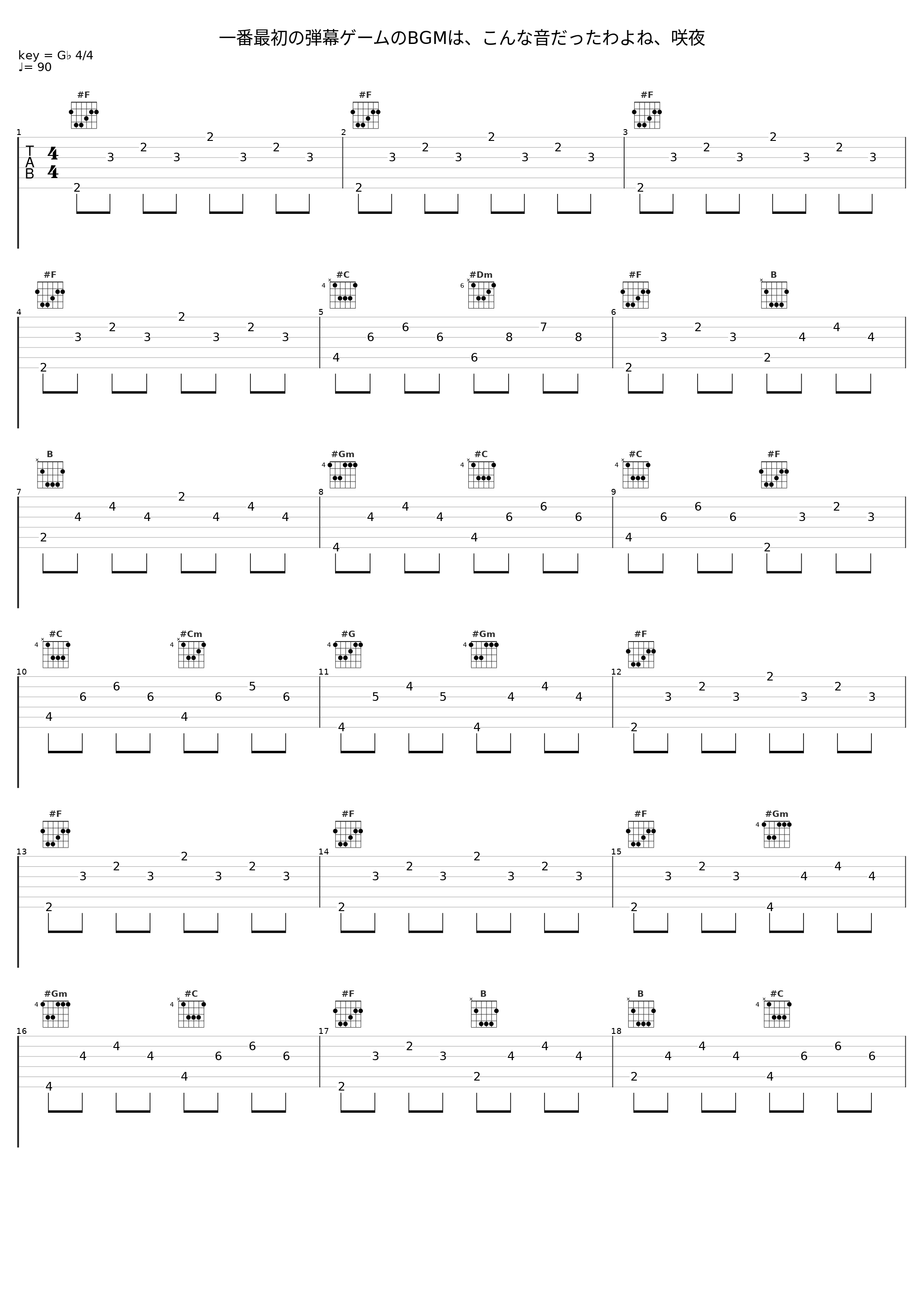 一番最初の弾幕ゲームのBGMは、こんな音だったわよね、咲夜_TAMUSIC_1