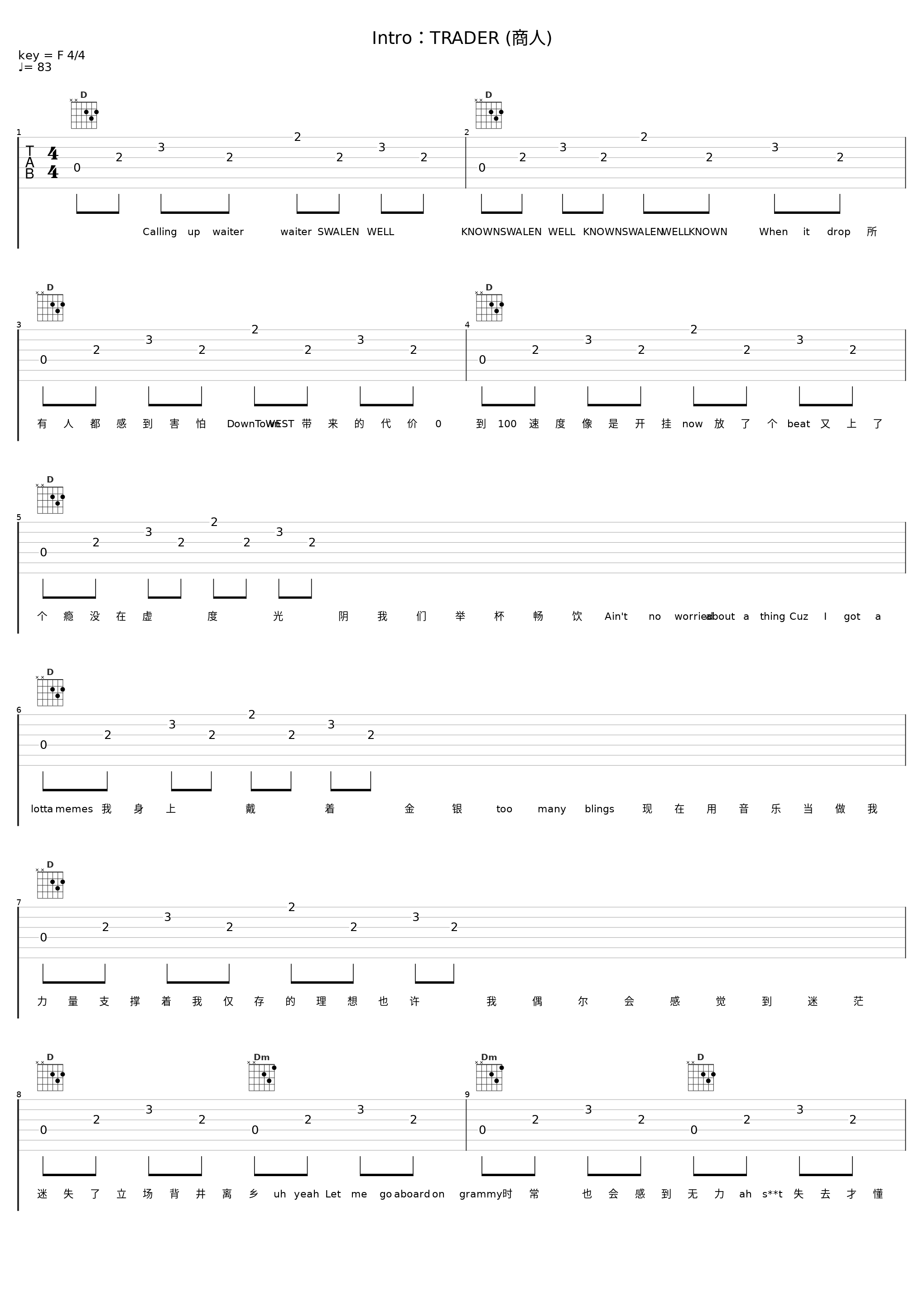 Intro：TRADER (商人)_SWALEN_1