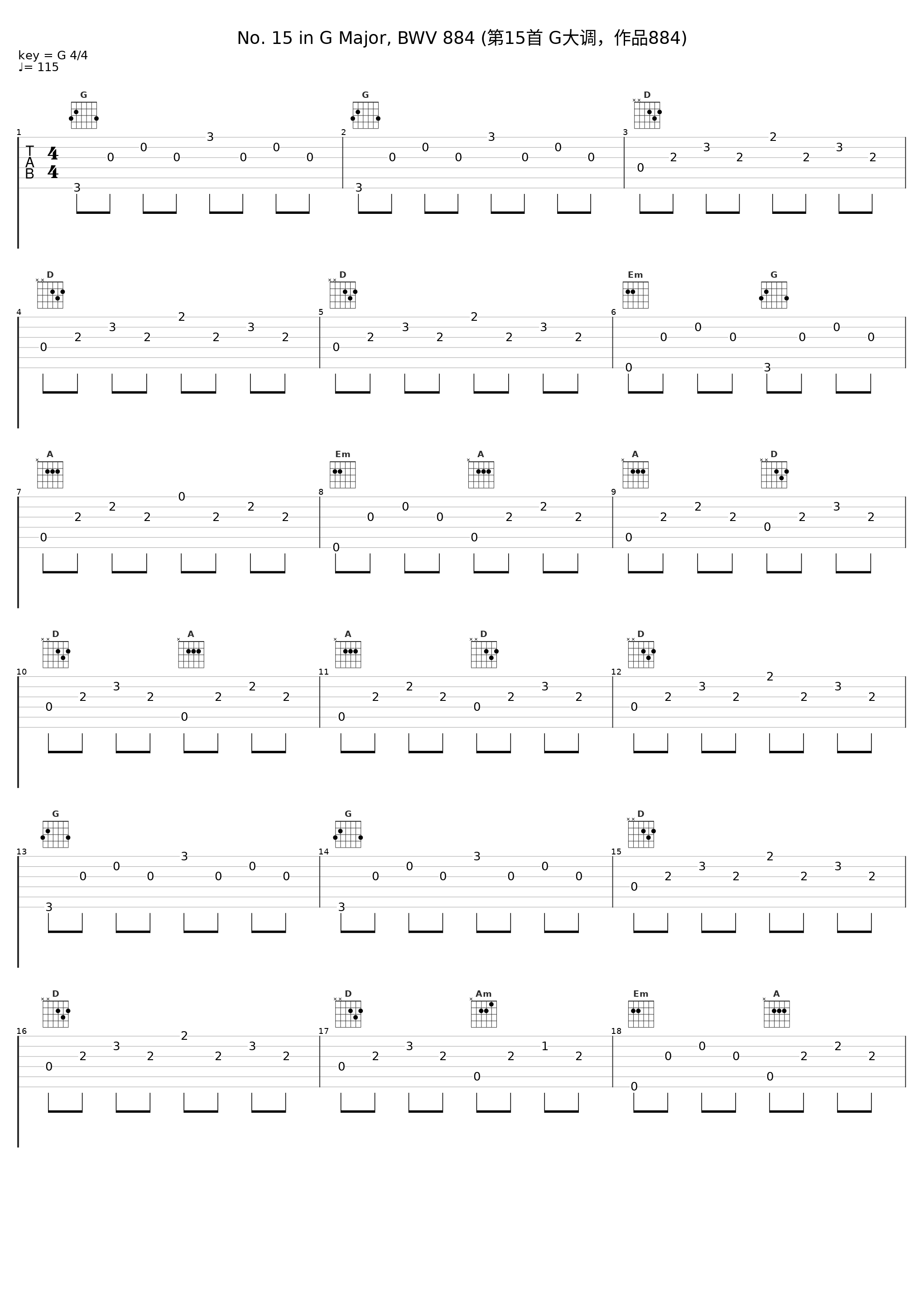 No. 15 in G Major, BWV 884 (第15首 G大调，作品884)_Jenő Jandó_1