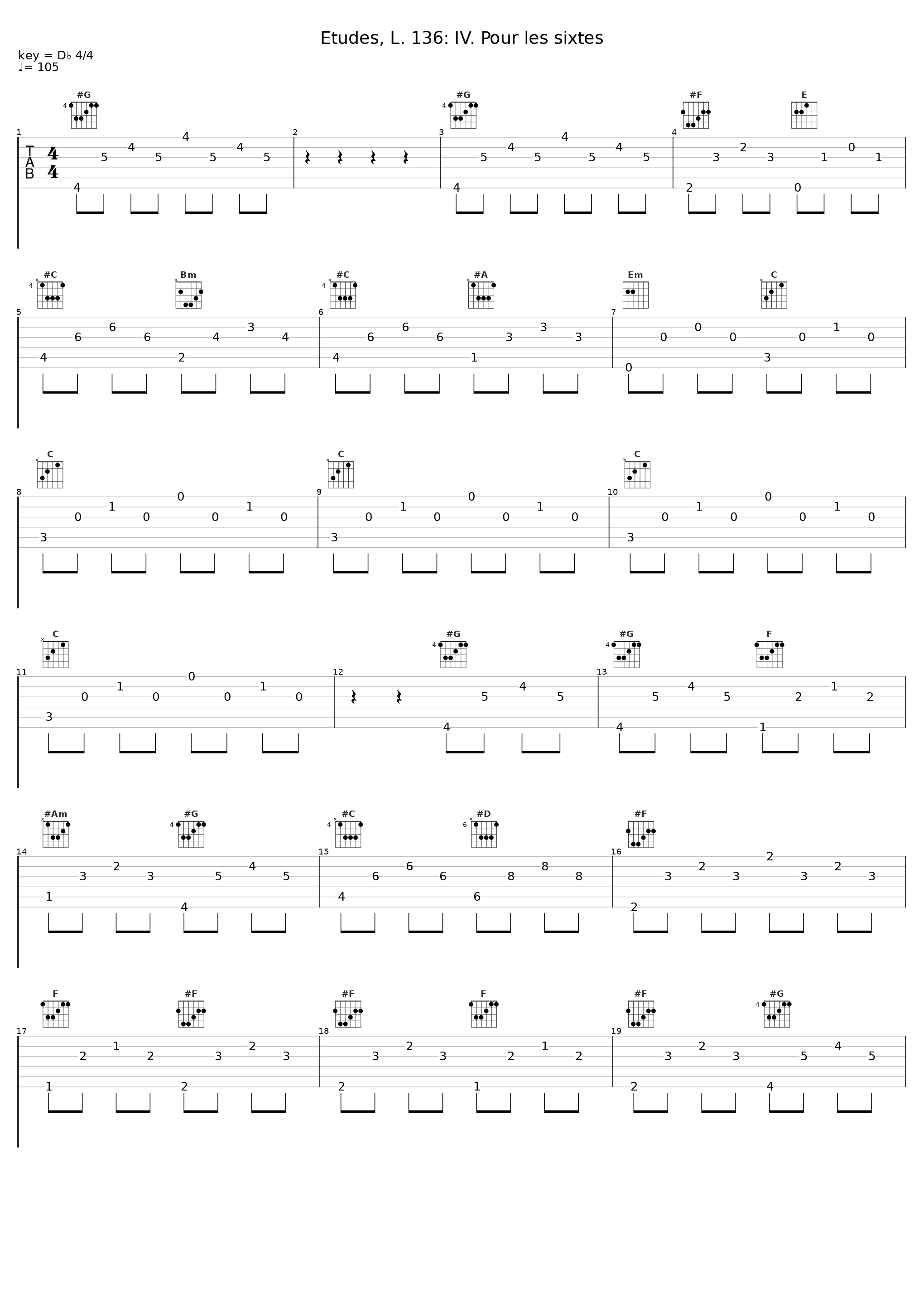 Etudes, L. 136: IV. Pour les sixtes_Walter Gieseking,Achille-Claude Debussy_1