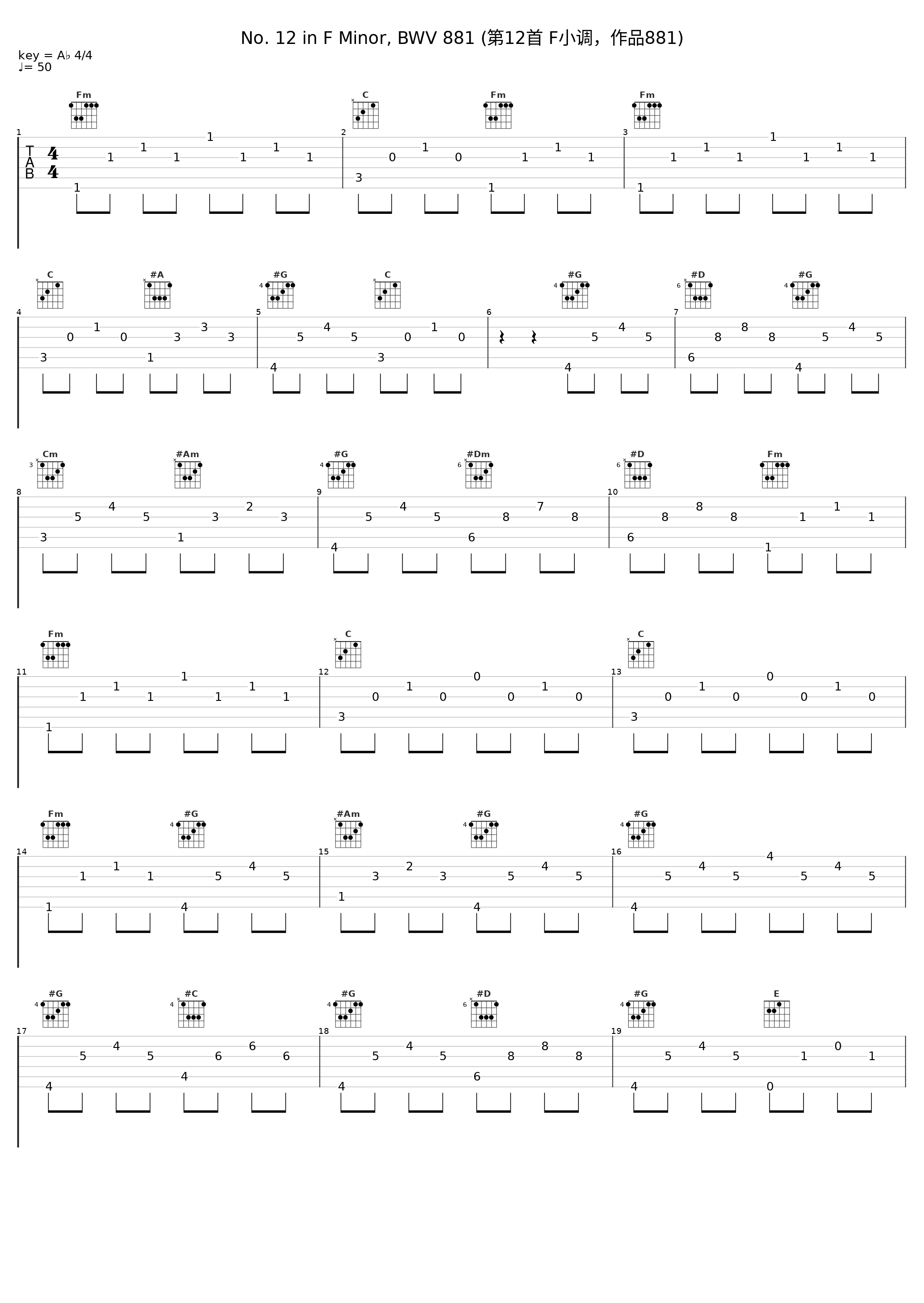 No. 12 in F Minor, BWV 881 (第12首 F小调，作品881)_Jenő Jandó_1