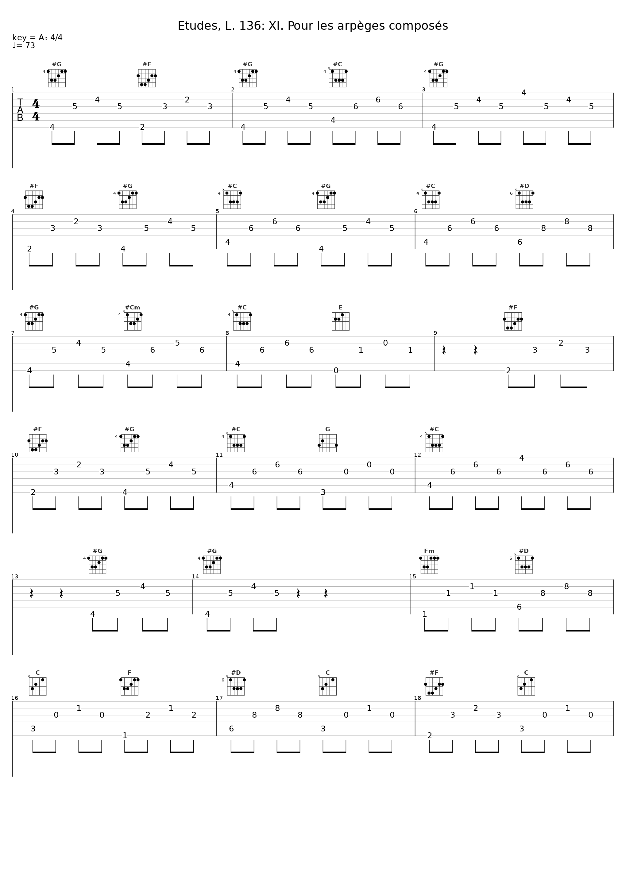 Etudes, L. 136: XI. Pour les arpèges composés_Walter Gieseking,Achille-Claude Debussy_1