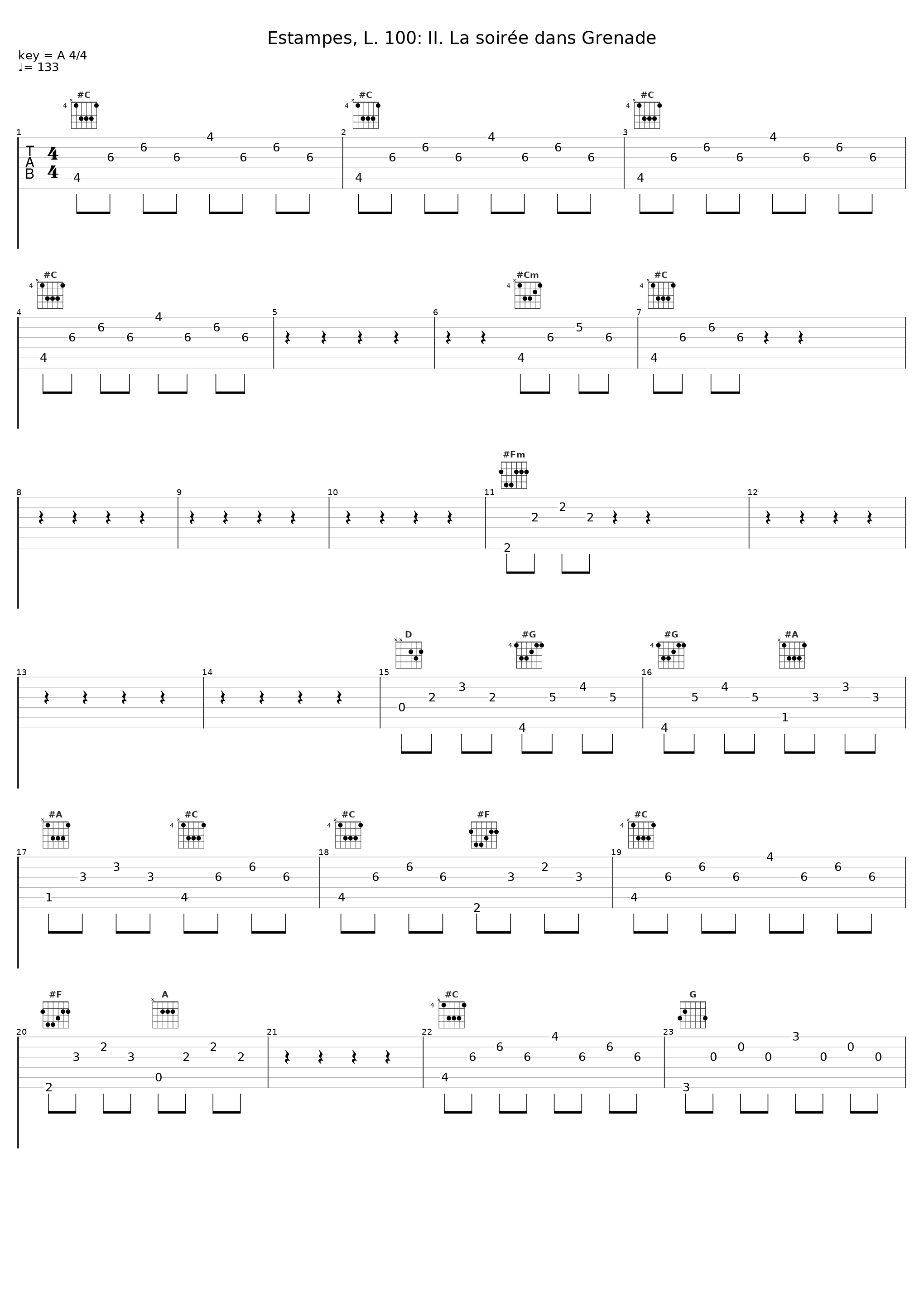 Estampes, L. 100: II. La soirée dans Grenade_Walter Gieseking,Achille-Claude Debussy_1