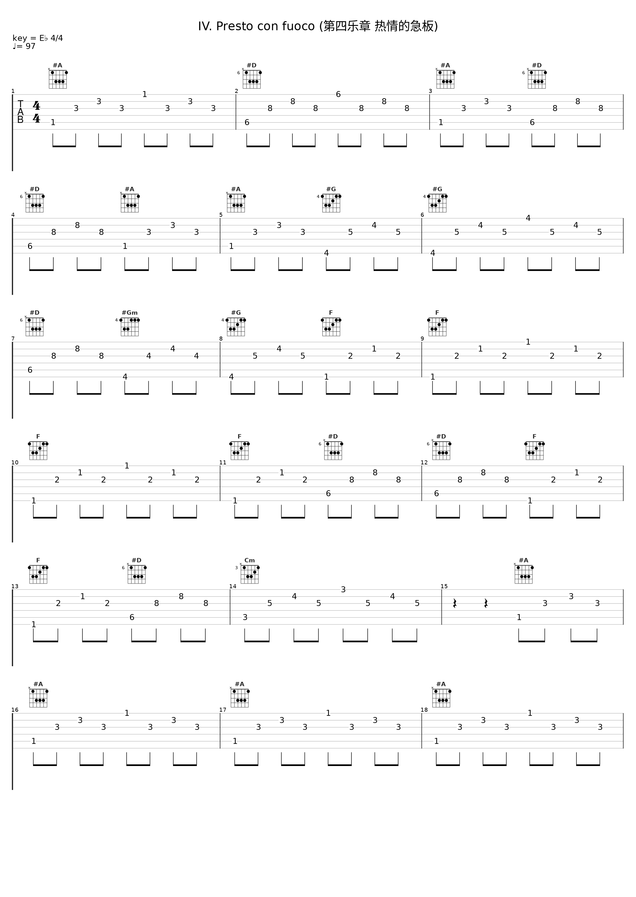 IV. Presto con fuoco (第四乐章 热情的急板)_Jenő Jandó_1