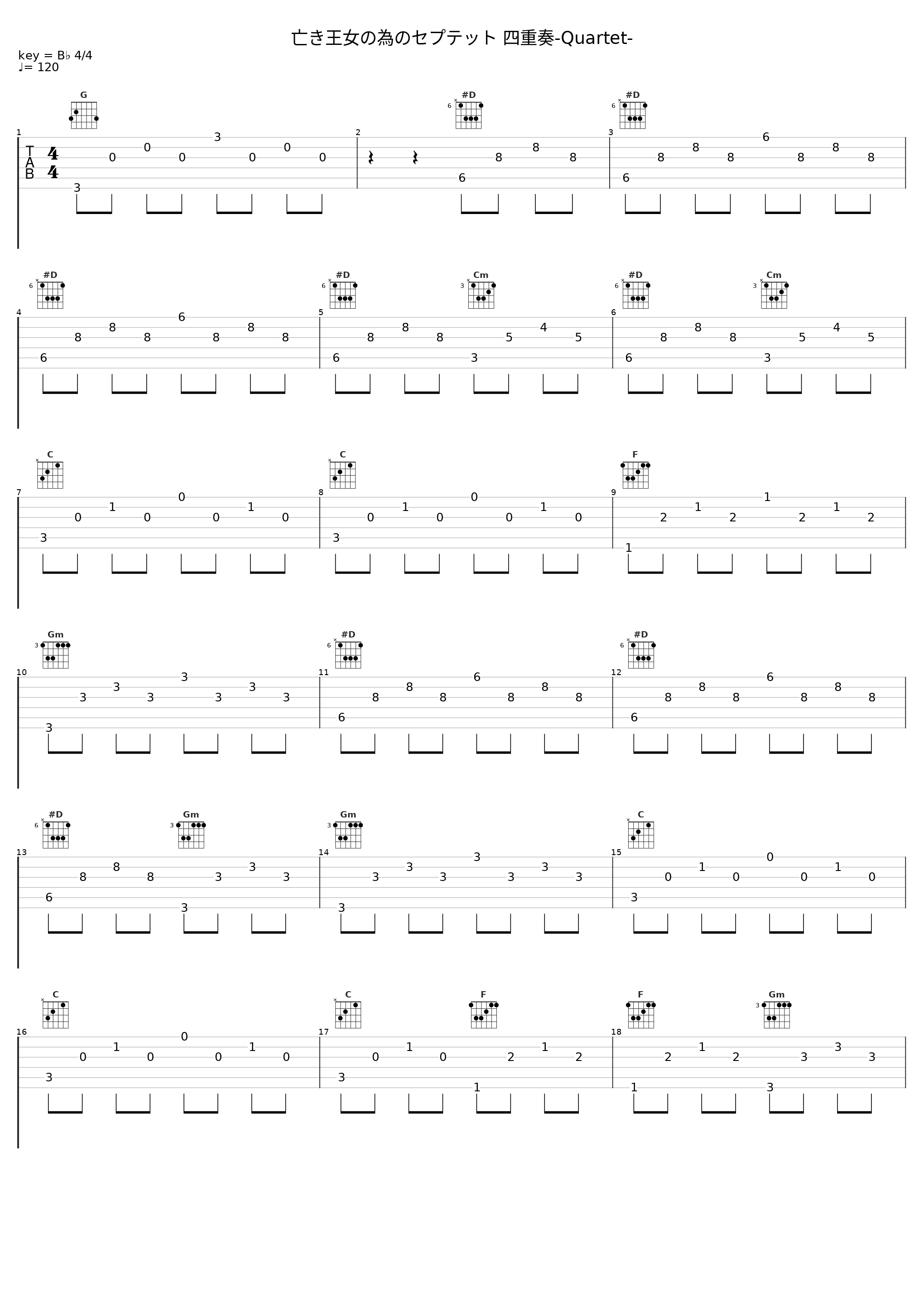 亡き王女の為のセプテット 四重奏-Quartet-_TAMUSIC_1
