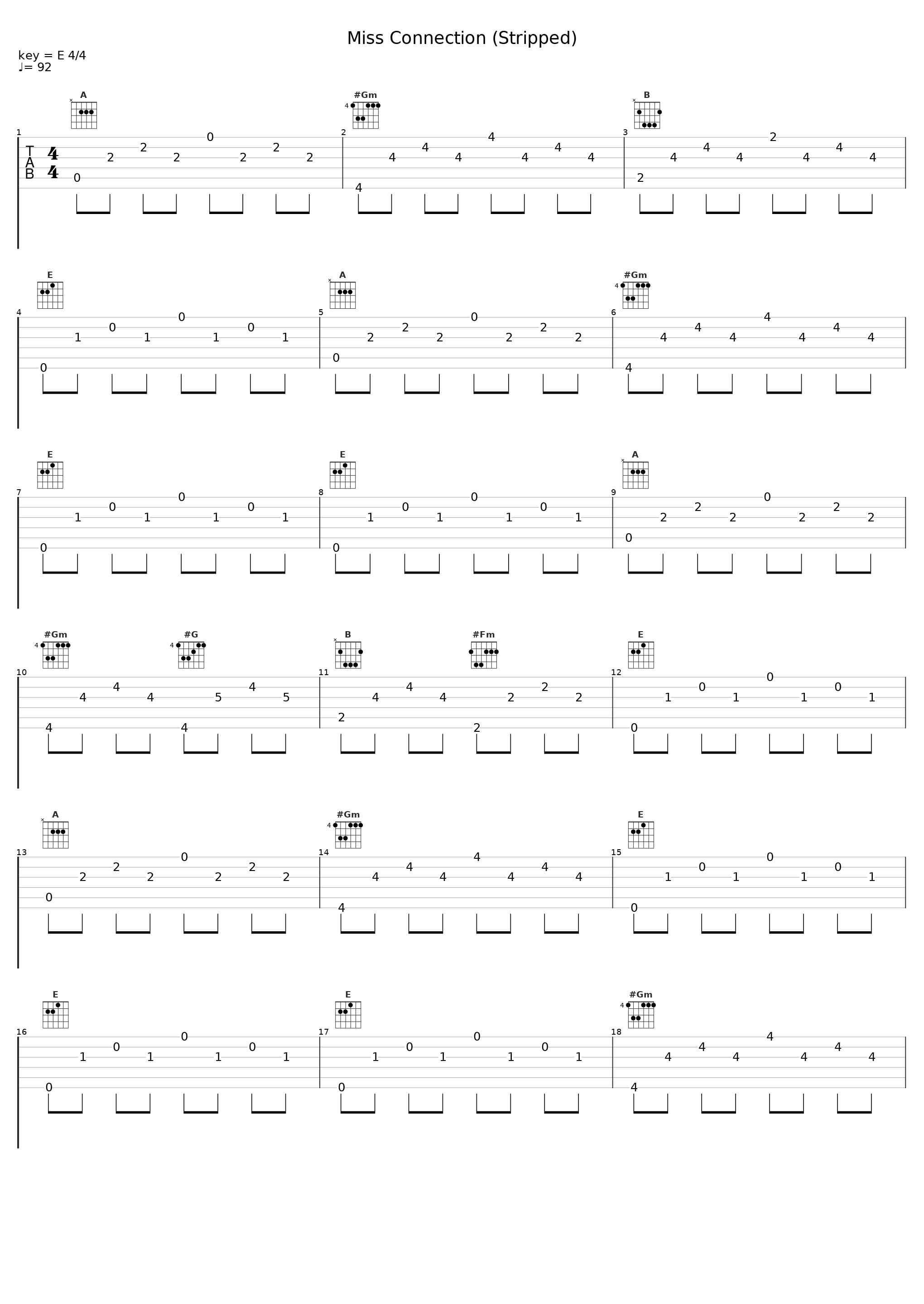 Miss Connection (Stripped)_The Keystones_1