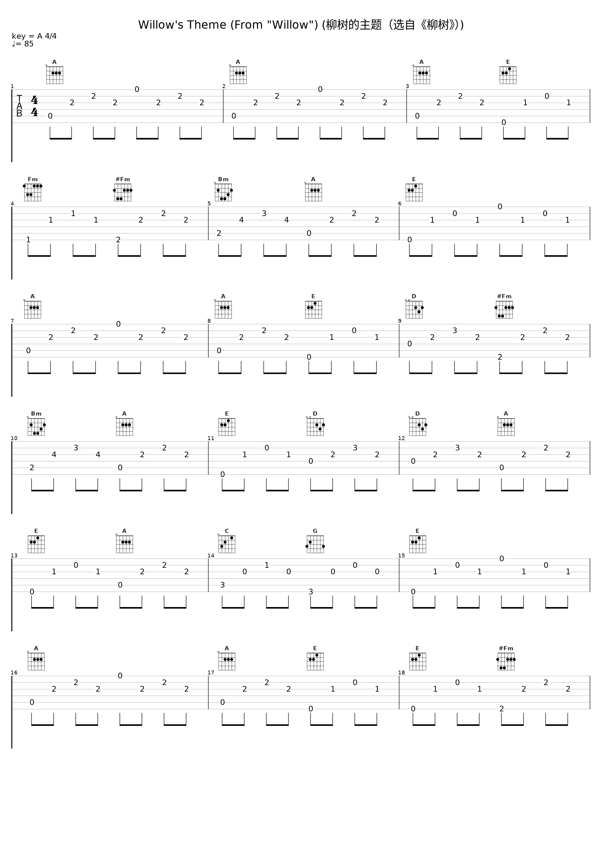 Willow's Theme (From "Willow") (柳树的主题（选自《柳树》）)_Amy Dickson,James Horner_1