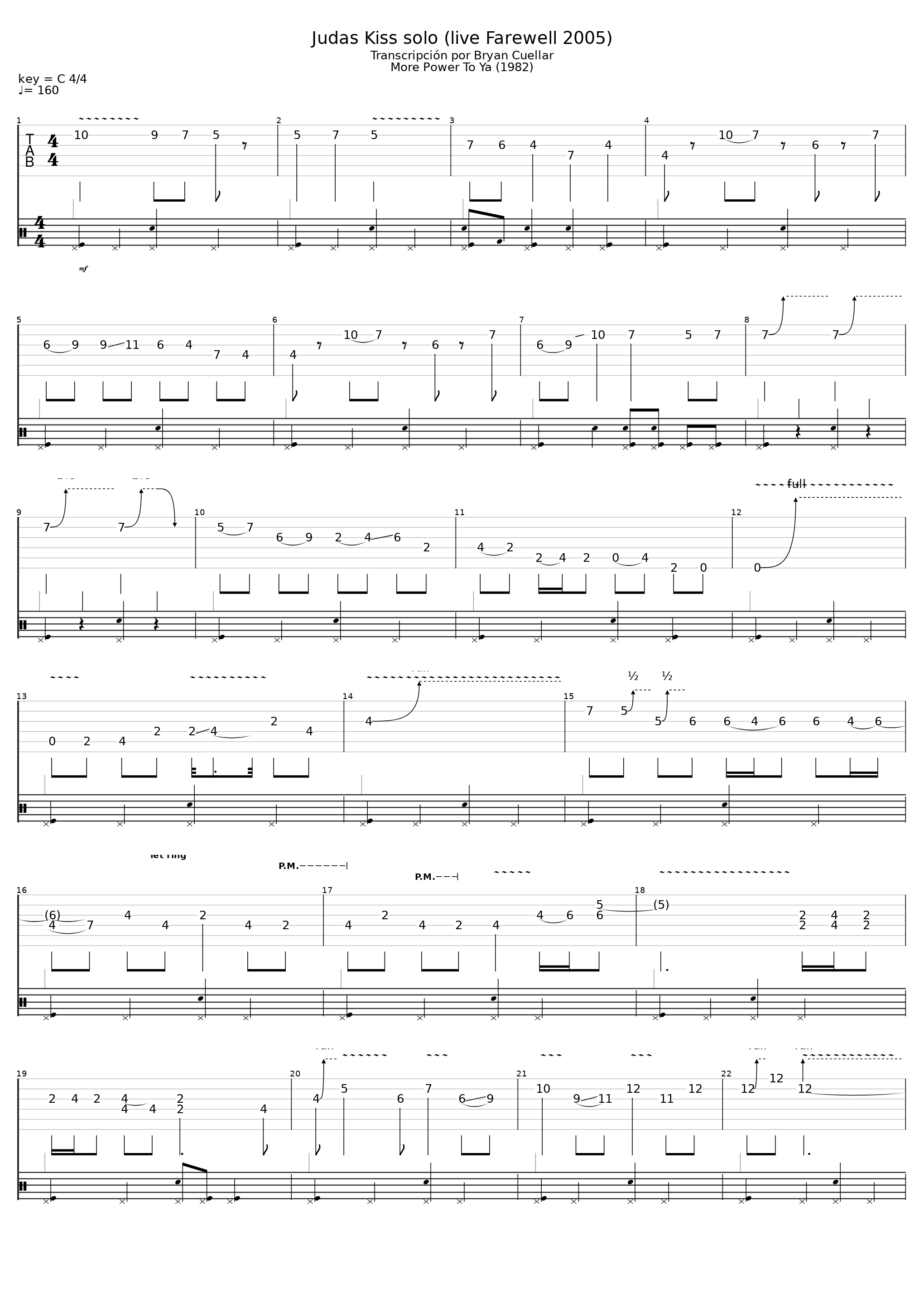 Judas kiss (solo) Standar Tuning_Petra_1