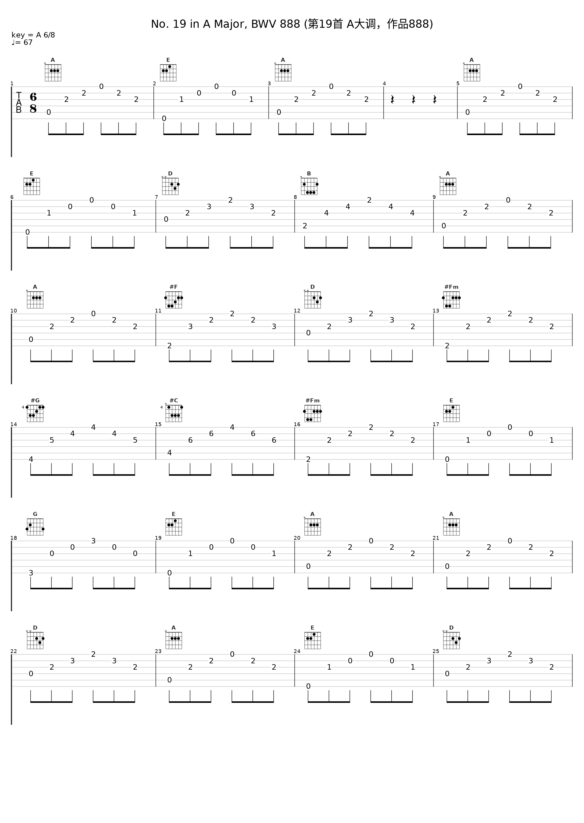 No. 19 in A Major, BWV 888 (第19首 A大调，作品888)_Jenő Jandó_1