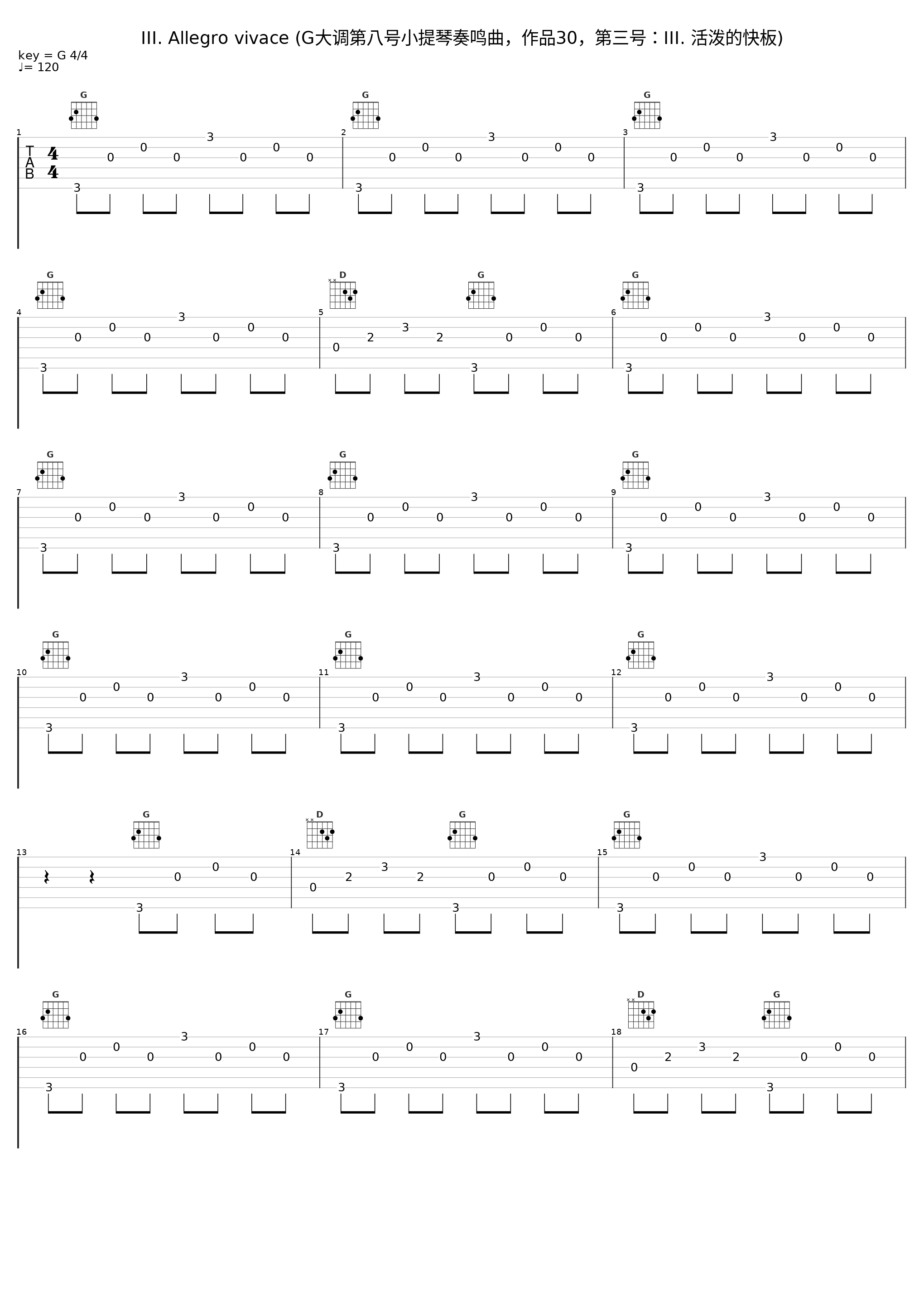 III. Allegro vivace (G大调第八号小提琴奏鸣曲，作品30，第三号：III. 活泼的快板)_Danan Liang,Xiaotang Tan_1