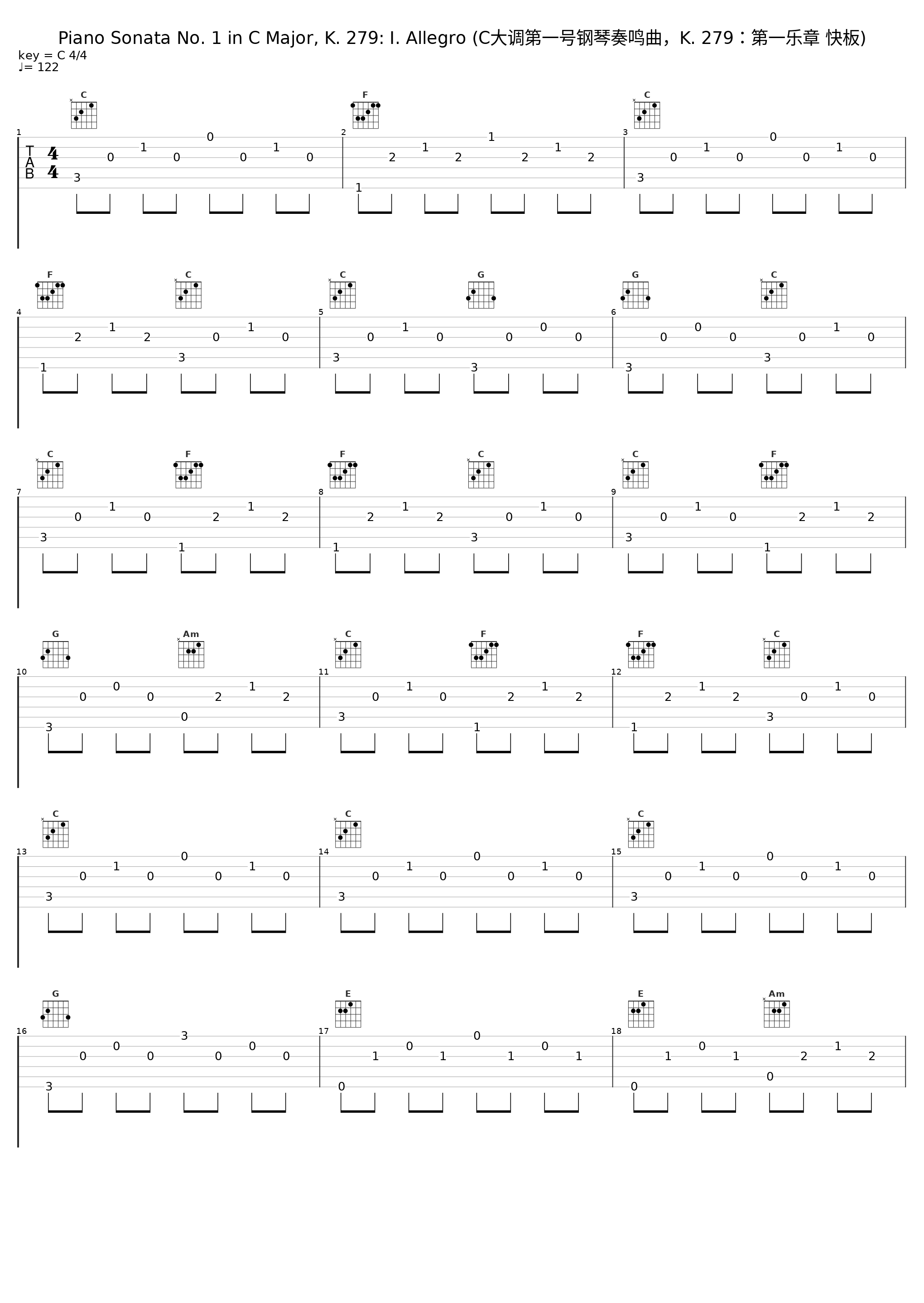 Piano Sonata No. 1 in C Major, K. 279: I. Allegro (C大调第一号钢琴奏鸣曲，K. 279：第一乐章 快板)_Grayson Classical All Stars_1