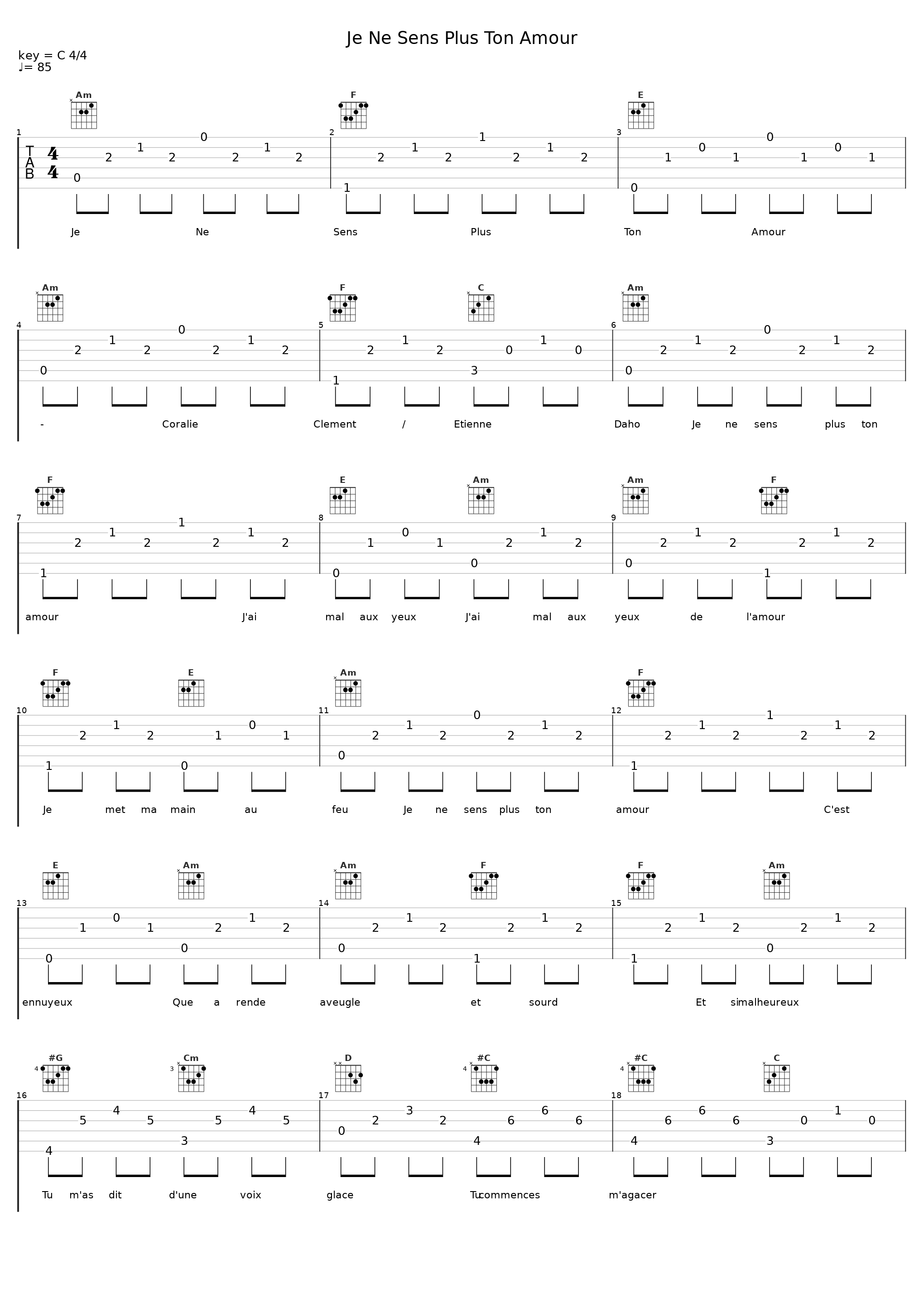 Je Ne Sens Plus Ton Amour_Coralie Clement,Etienne Daho_1