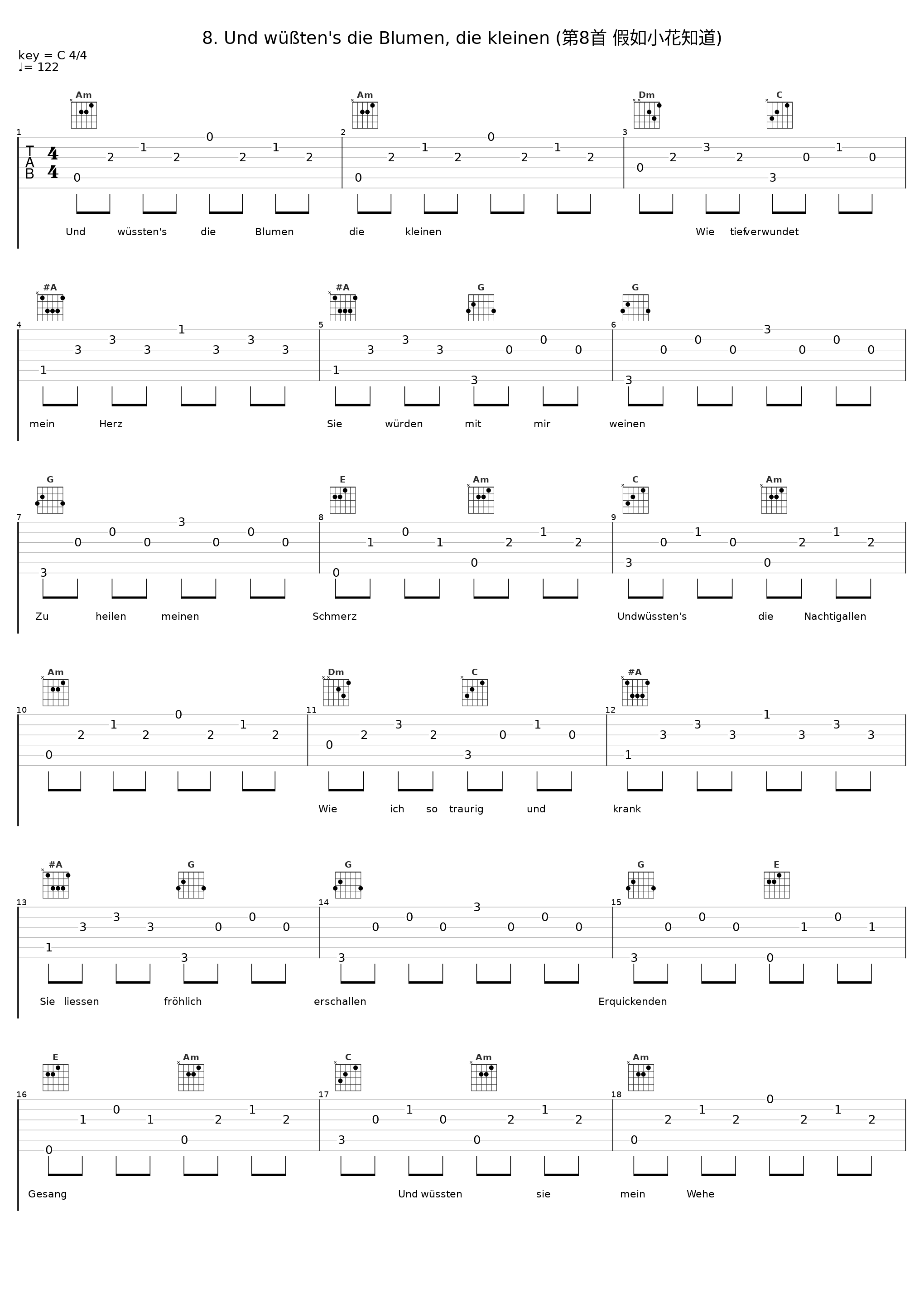 8. Und wüßten's die Blumen, die kleinen (第8首 假如小花知道)_Fritz Wunderlich,Hubert Giesen_1