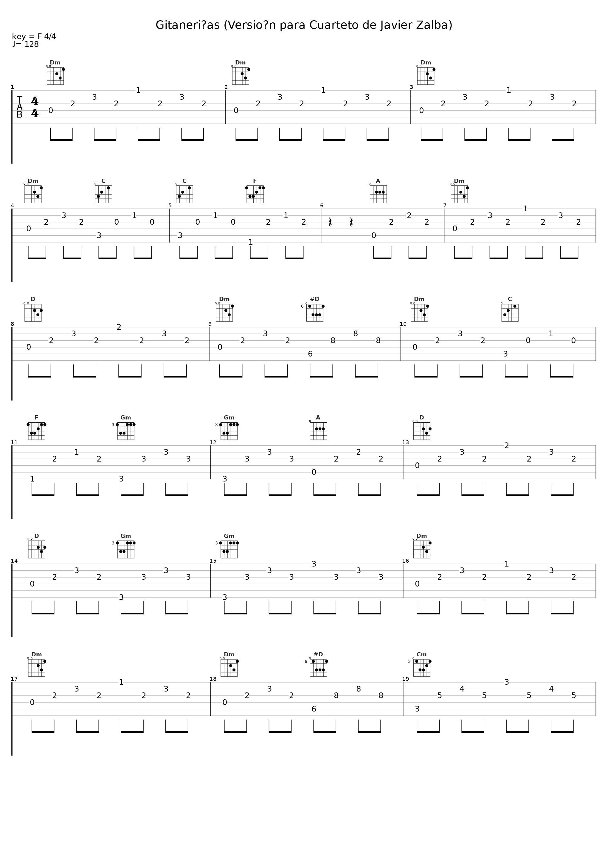 Gitanerías (Versión para Cuarteto de Javier Zalba)_ZSaxos,Ernesto Lecuona_1