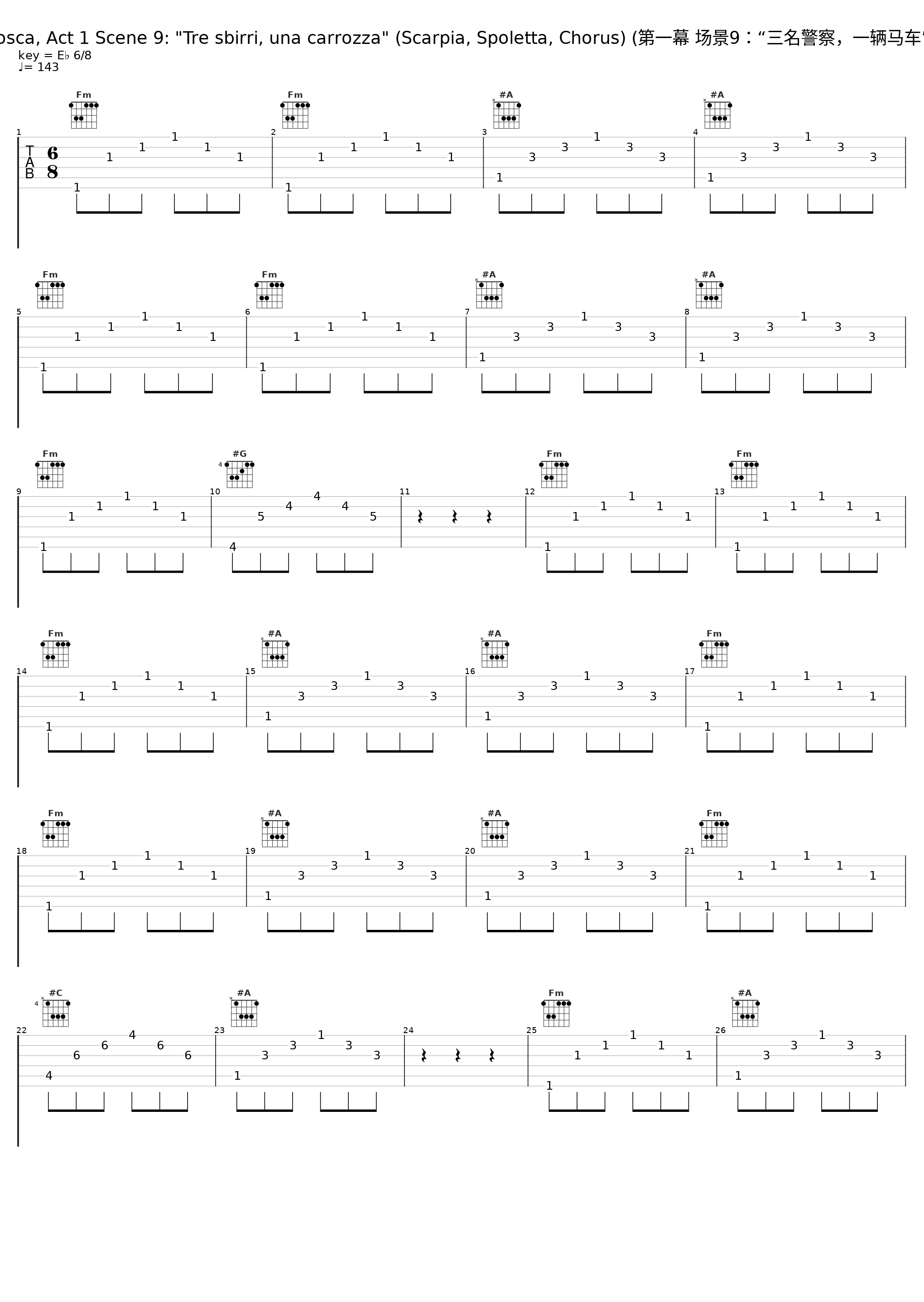 Tosca, Act 1 Scene 9: "Tre sbirri, una carrozza" (Scarpia, Spoletta, Chorus) (第一幕 场景9：“三名警察，一辆马车”)_Tito Gobbi,Renato Ercolani,Orchestre de la Socit des Concerts du Conservatoire,Georges Prtre_1