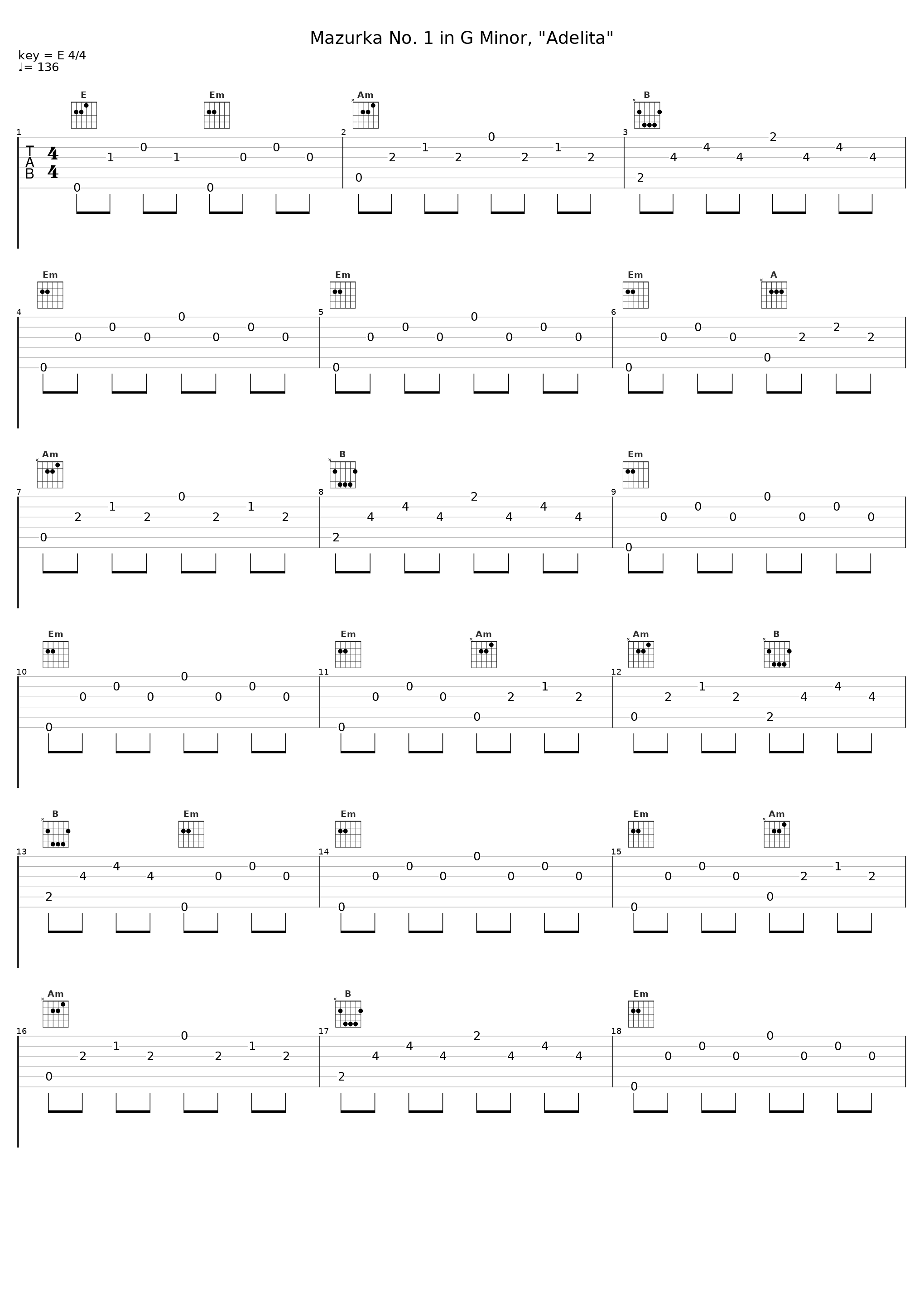 Mazurka No. 1 in G Minor, "Adelita"_Liona Boyd_1