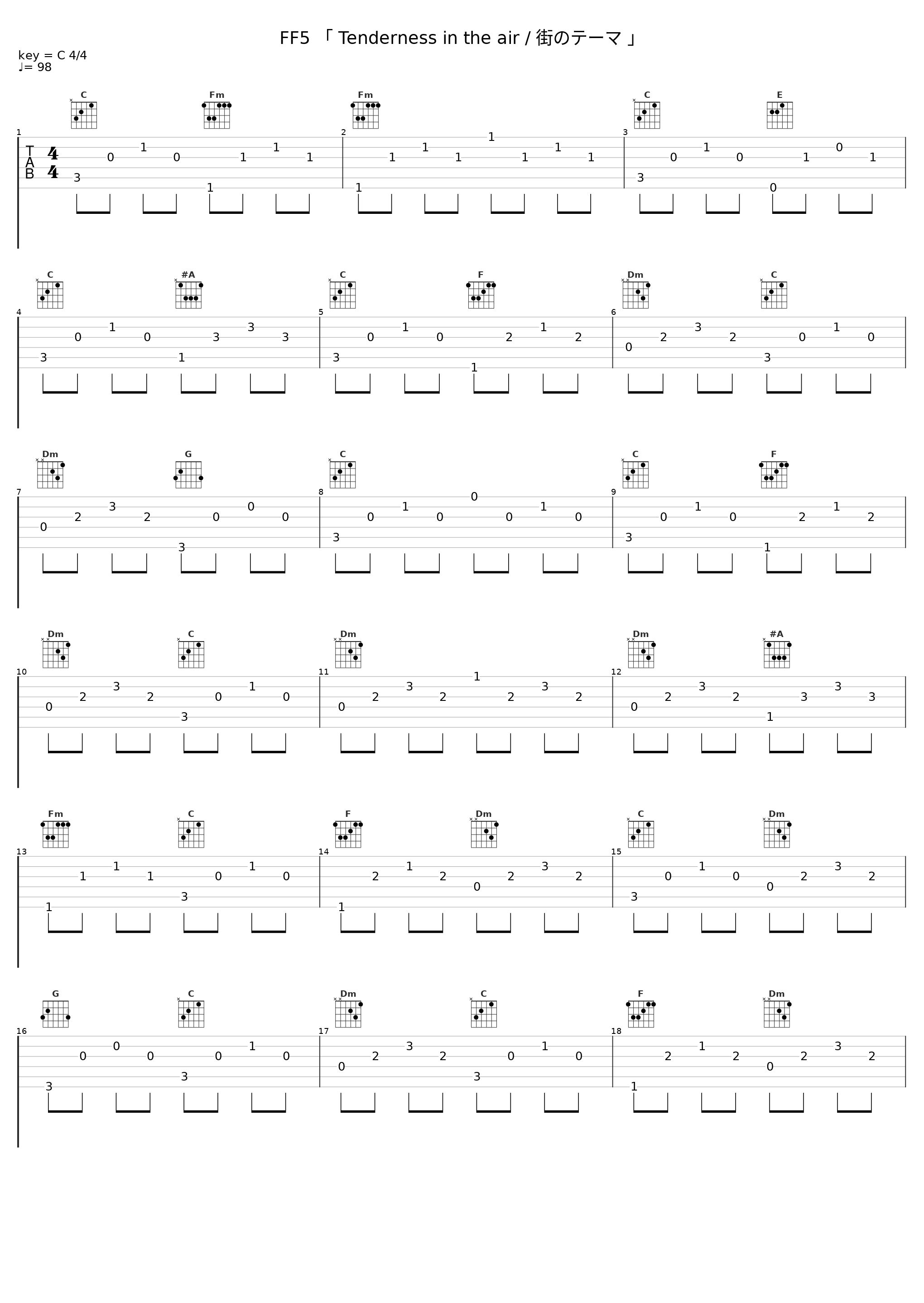 FF5 「 Tenderness in the air / 街のテーマ 」_TAMUSIC_1