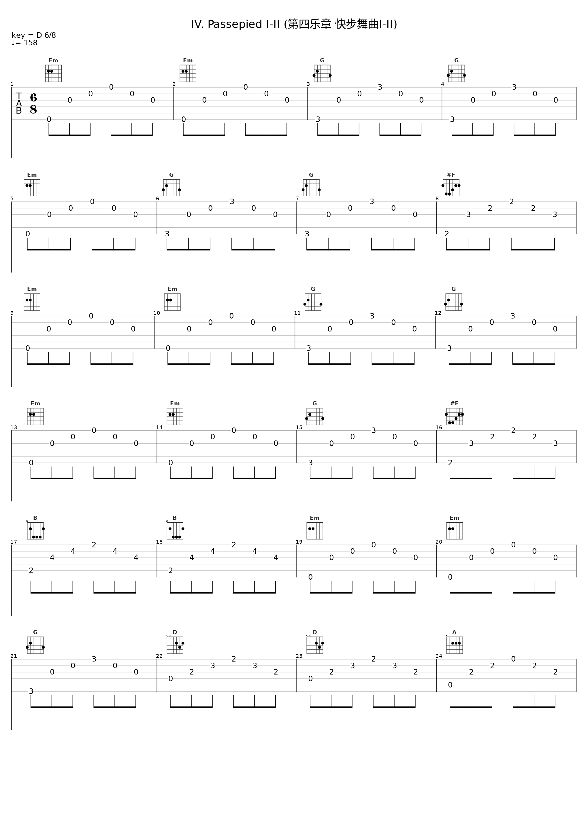 IV. Passepied I-II (第四乐章 快步舞曲I-II)_Hans Pischner_1