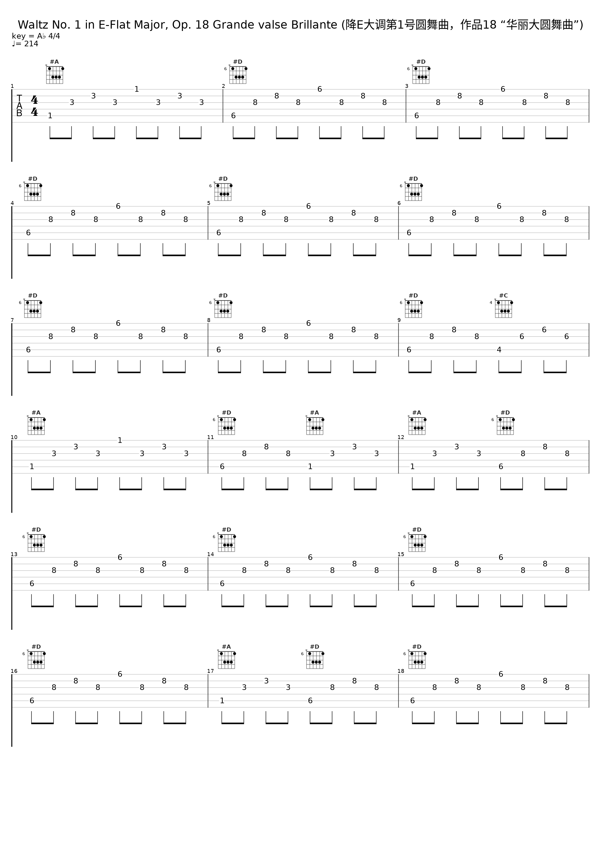 Waltz No. 1 in E-Flat Major, Op. 18 Grande valse Brillante (降E大调第1号圆舞曲，作品18 “华丽大圆舞曲”)_Adam Harasiewicz_1