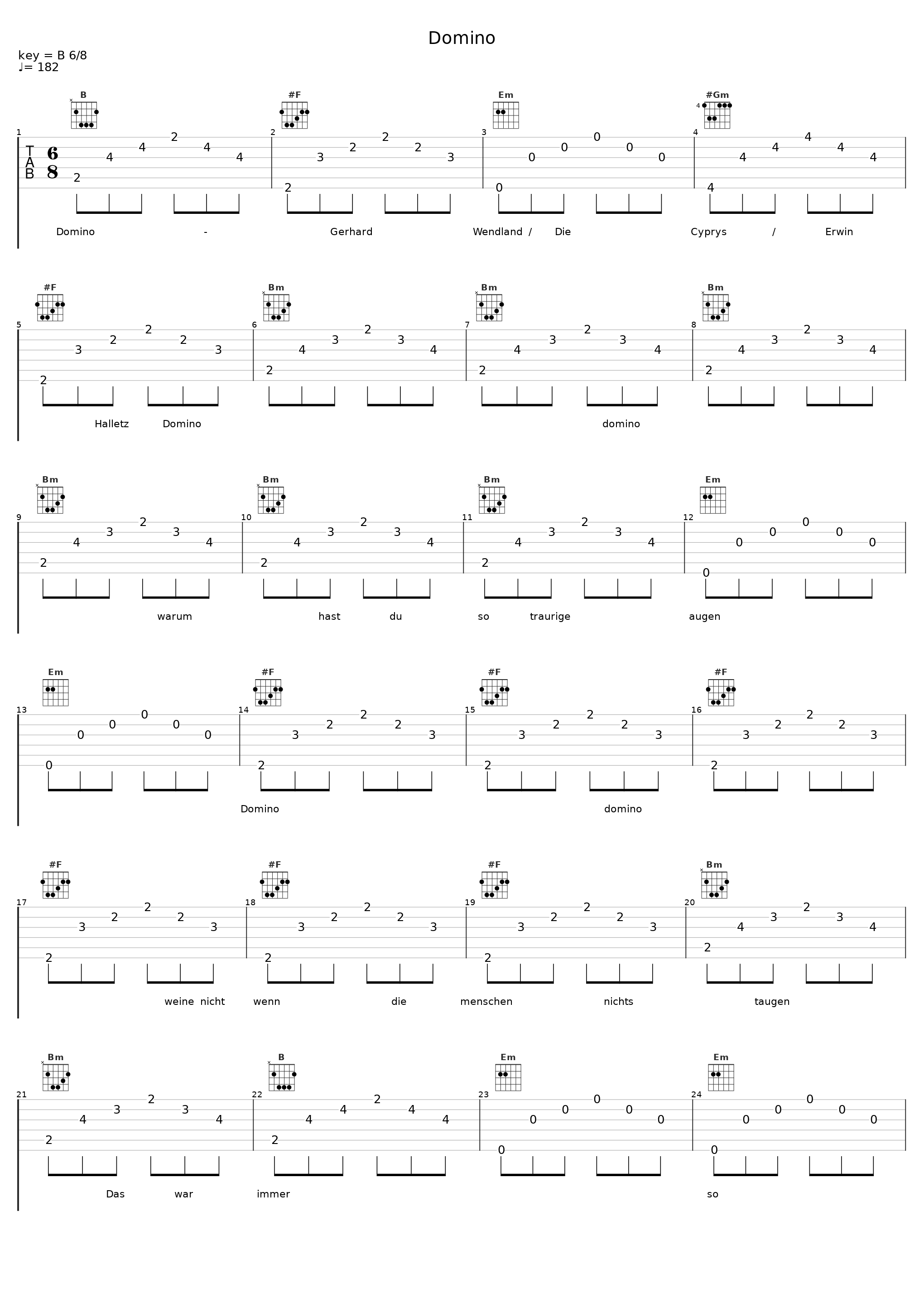 Domino_Gerhard Wendland,Die Cyprys,Erwin Halletz_1