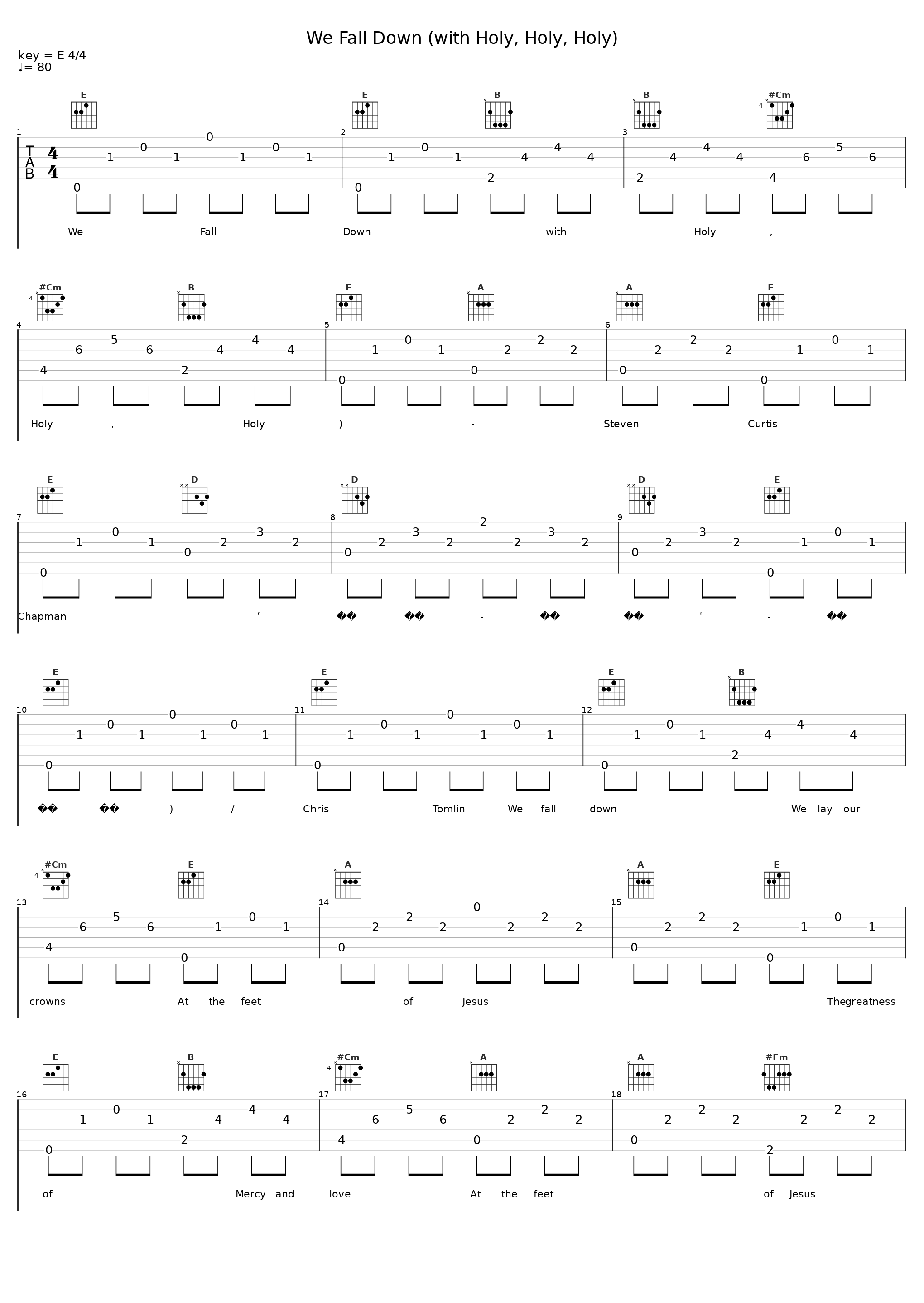 We Fall Down (with Holy, Holy, Holy)_Steven Curtis Chapman,Chris Tomlin_1
