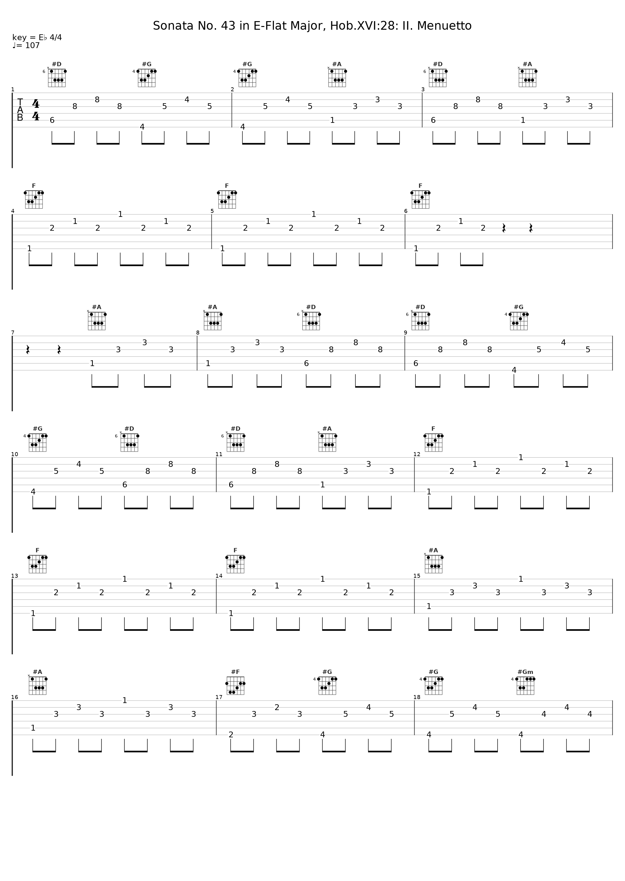 Sonata No. 43 in E-Flat Major, Hob.XVI:28: II. Menuetto_Martin Galling_1