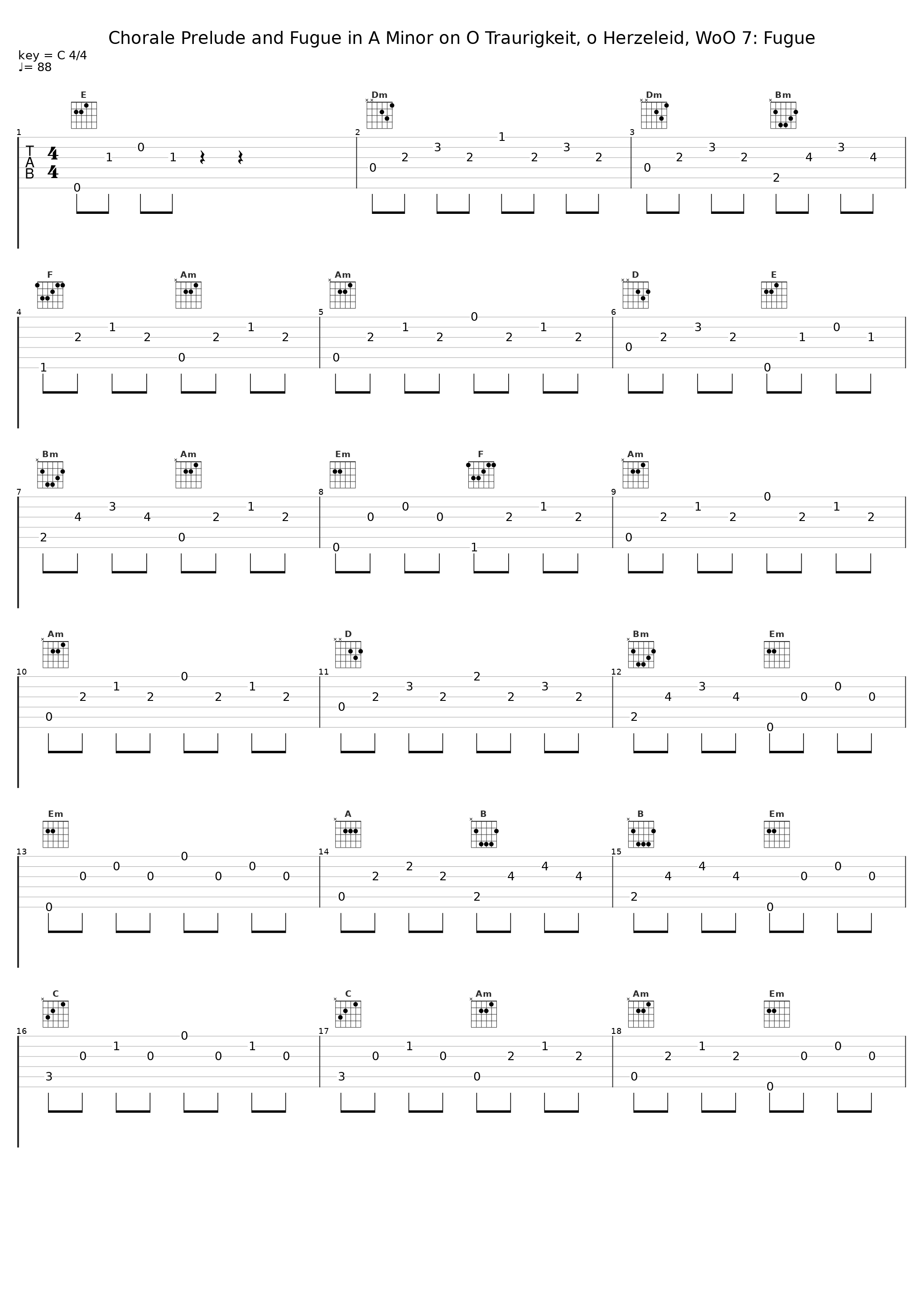 Chorale Prelude and Fugue in A Minor on O Traurigkeit, o Herzeleid, WoO 7: Fugue_Martin Schmeding_1