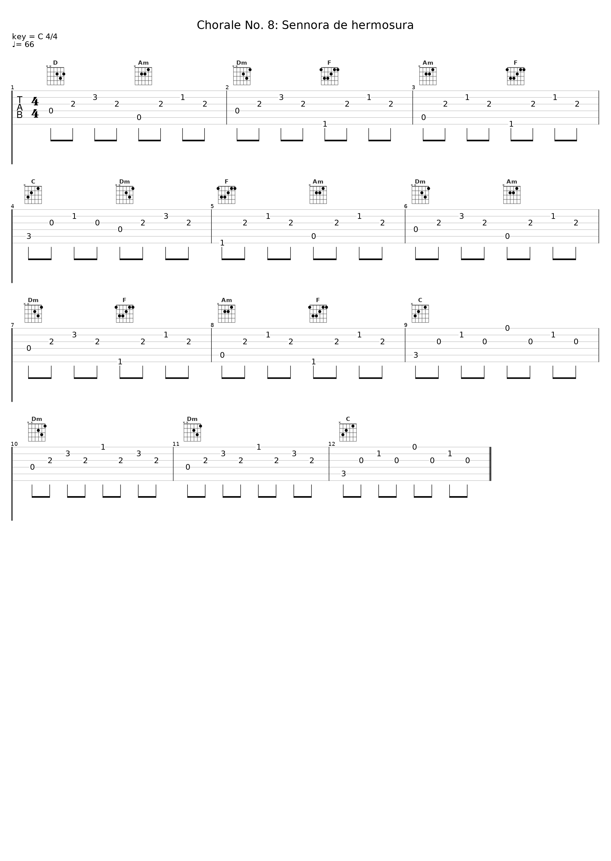 Chorale No. 8: Sennora de hermosura_Hannes Fuchs,Juan del Encina_1