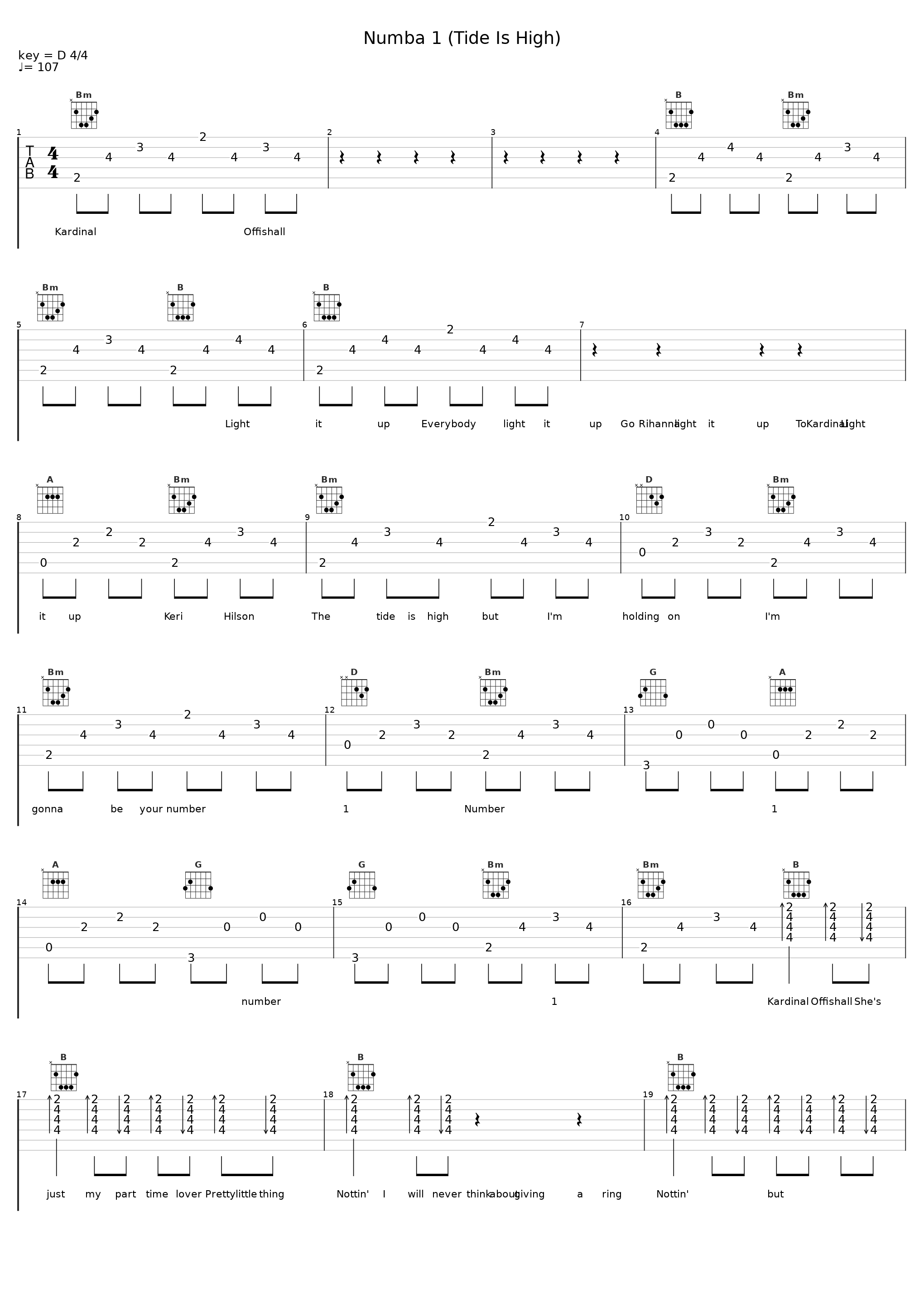 Numba 1 (Tide Is High)_Kardinal Offishall_1