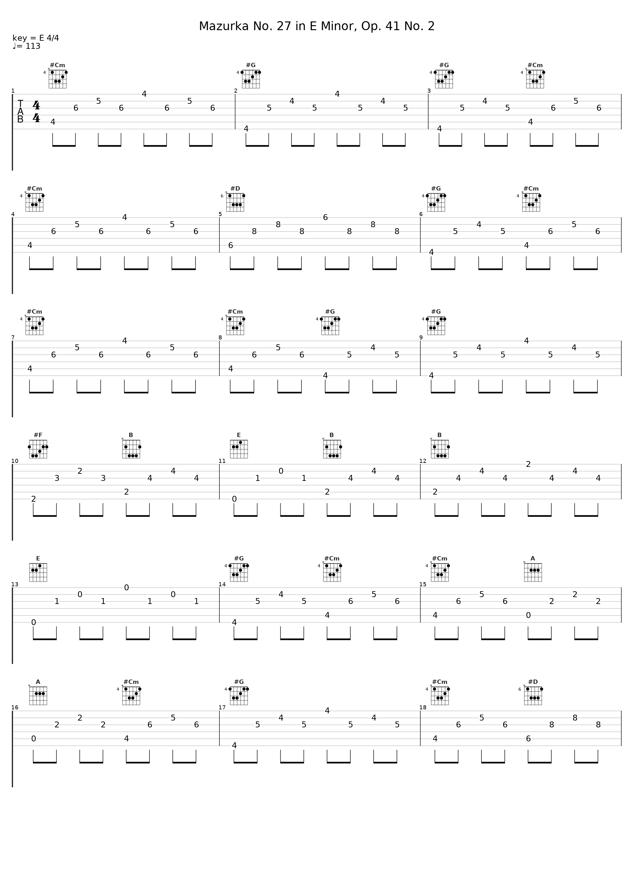 Mazurka No. 27 in E Minor, Op. 41 No. 2_Ramon Schwarzkopf_1