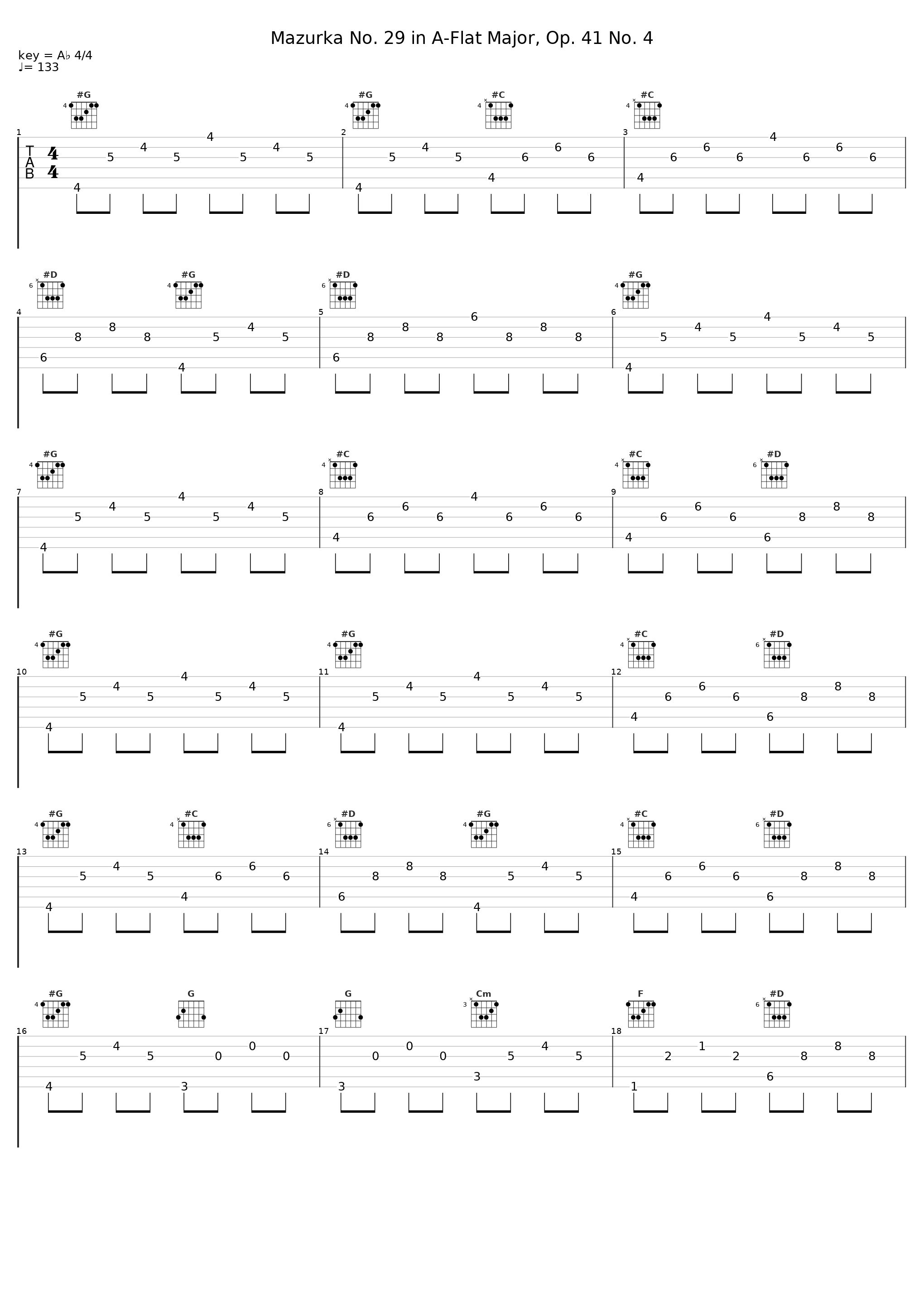 Mazurka No. 29 in A-Flat Major, Op. 41 No. 4_Ramon Schwarzkopf_1