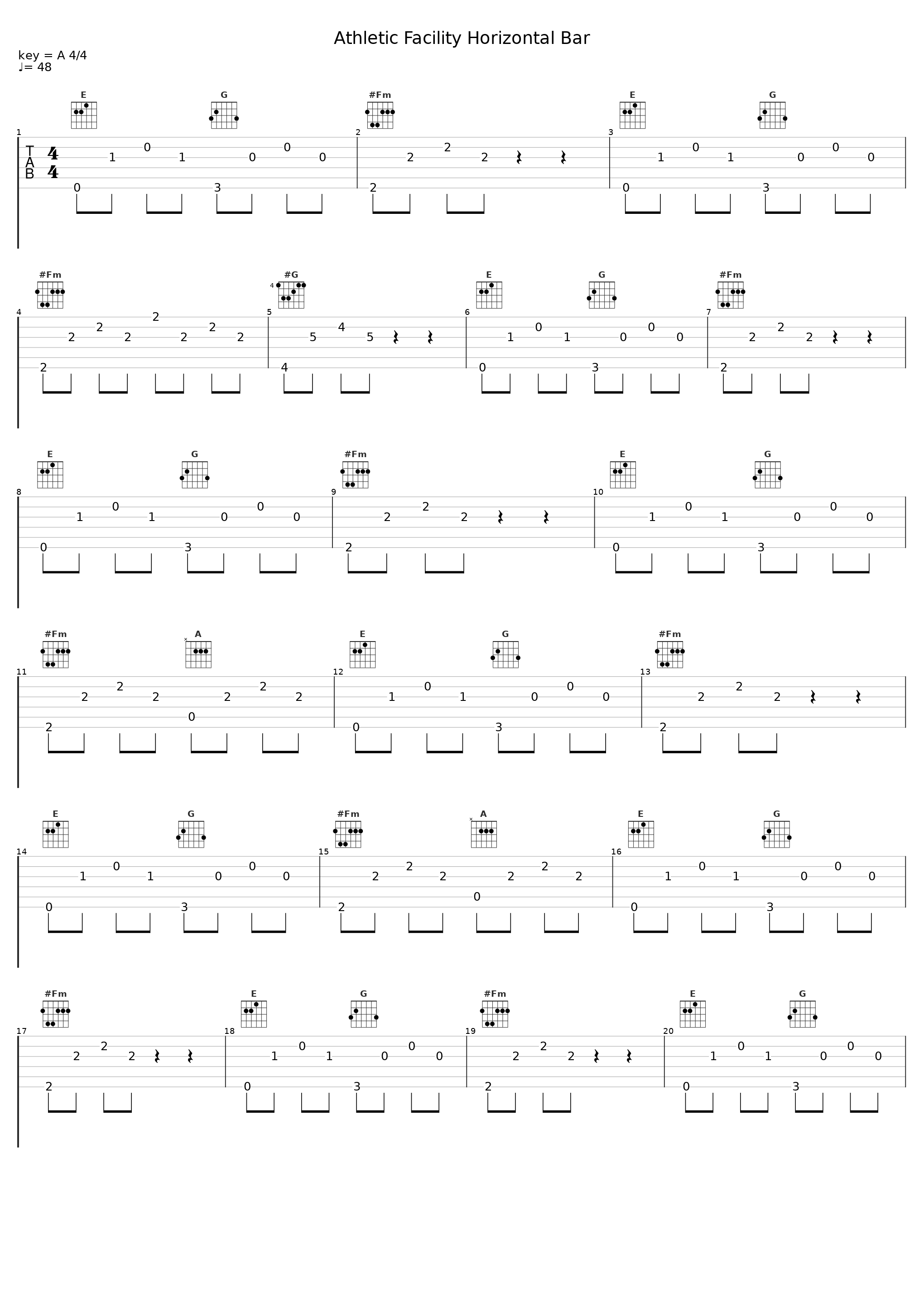 Athletic Facility Horizontal Bar_Scalene_1