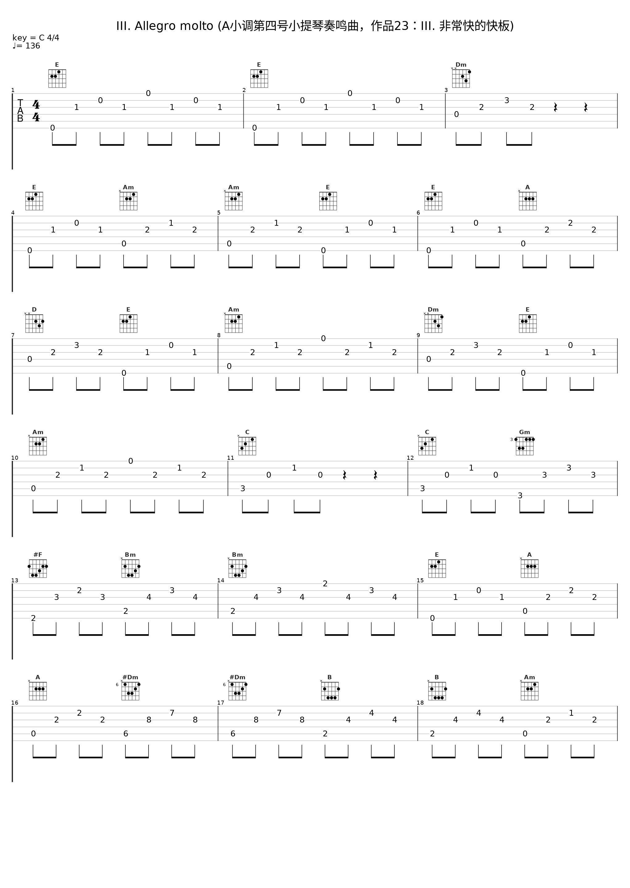 III. Allegro molto (A小调第四号小提琴奏鸣曲，作品23：III. 非常快的快板)_Danan Liang,Xiaotang Tan_1