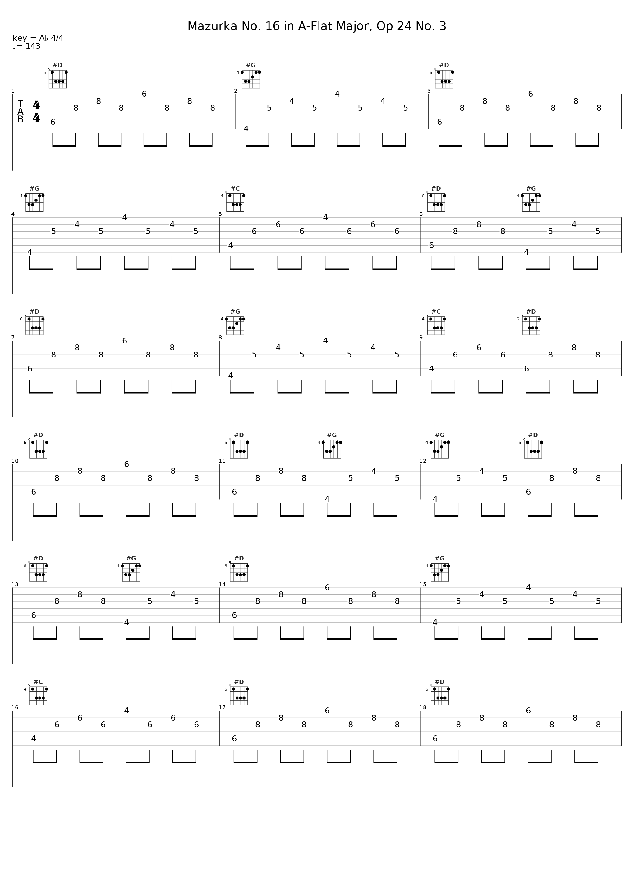 Mazurka No. 16 in A-Flat Major, Op 24 No. 3_Ramon Schwarzkopf_1